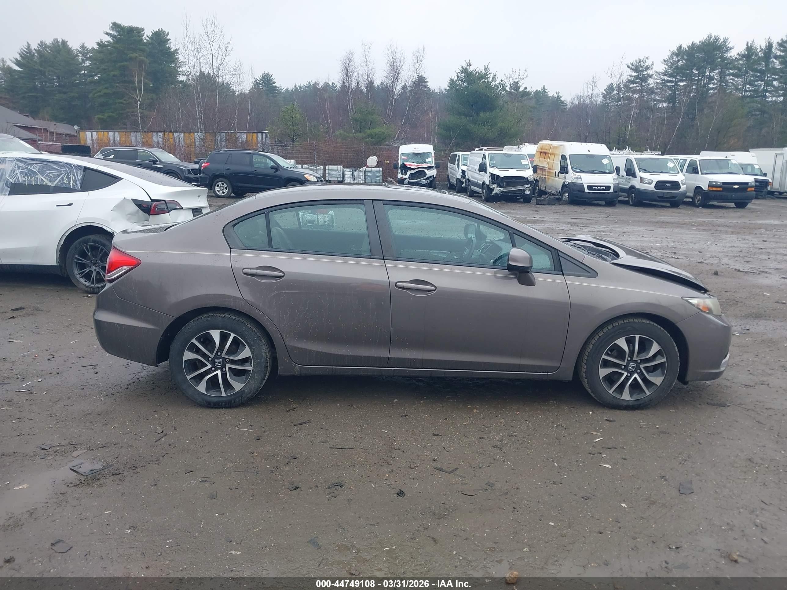 2013 Honda Civic Ex-l Beige vin: 2HGFB2F98DH530886