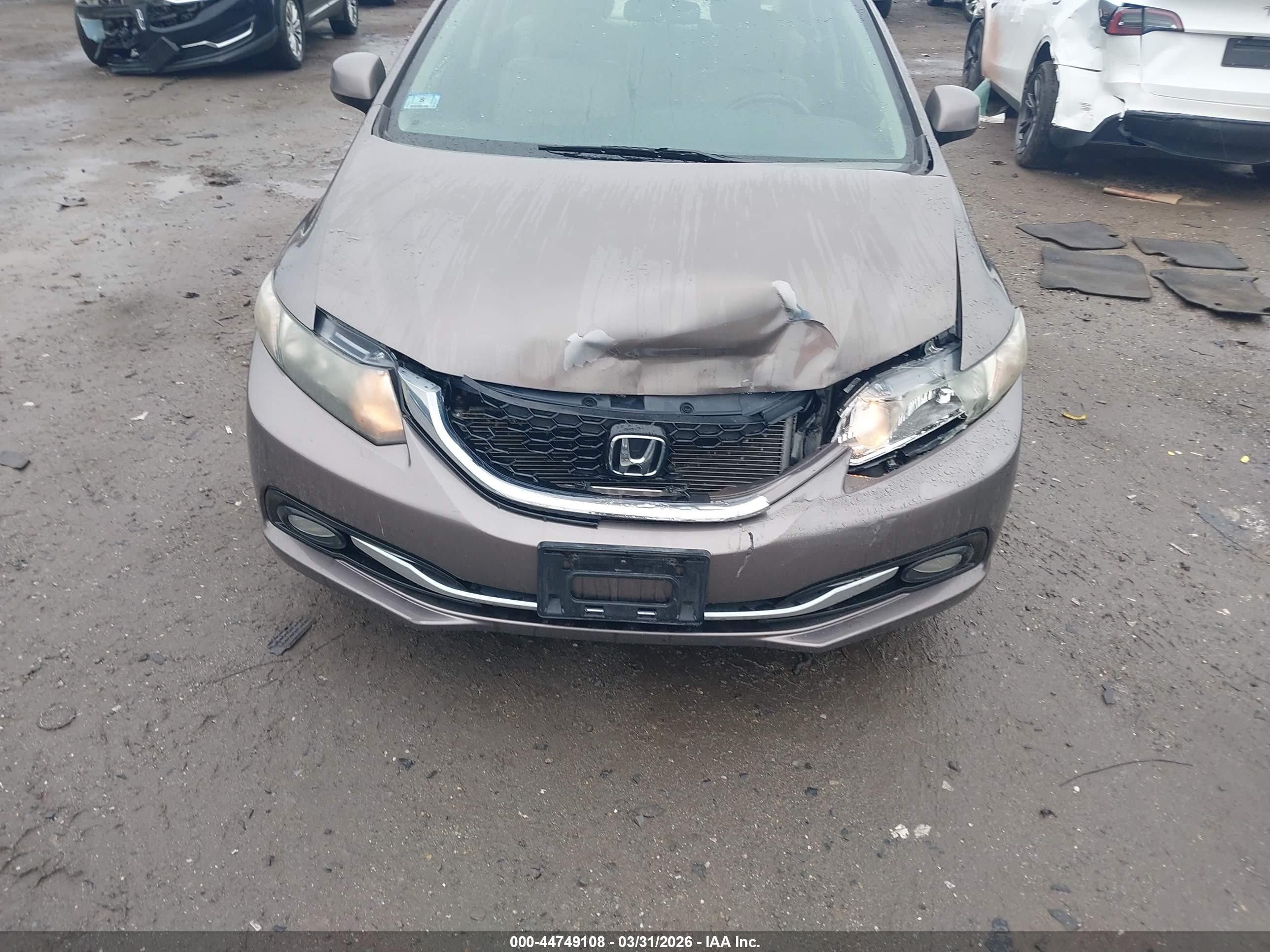 2013 Honda Civic Ex-l Beige vin: 2HGFB2F98DH530886