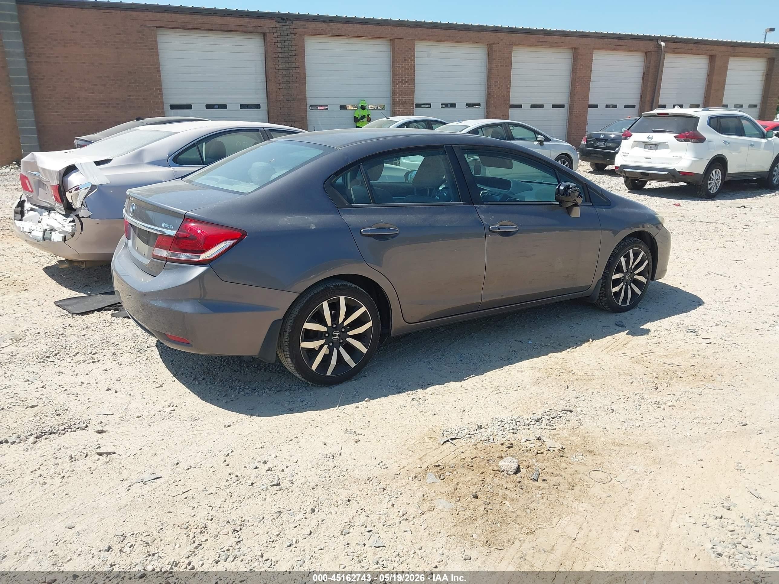2015 Honda Civic Ex-l Gray vin: 2HGFB2F98FH555676
