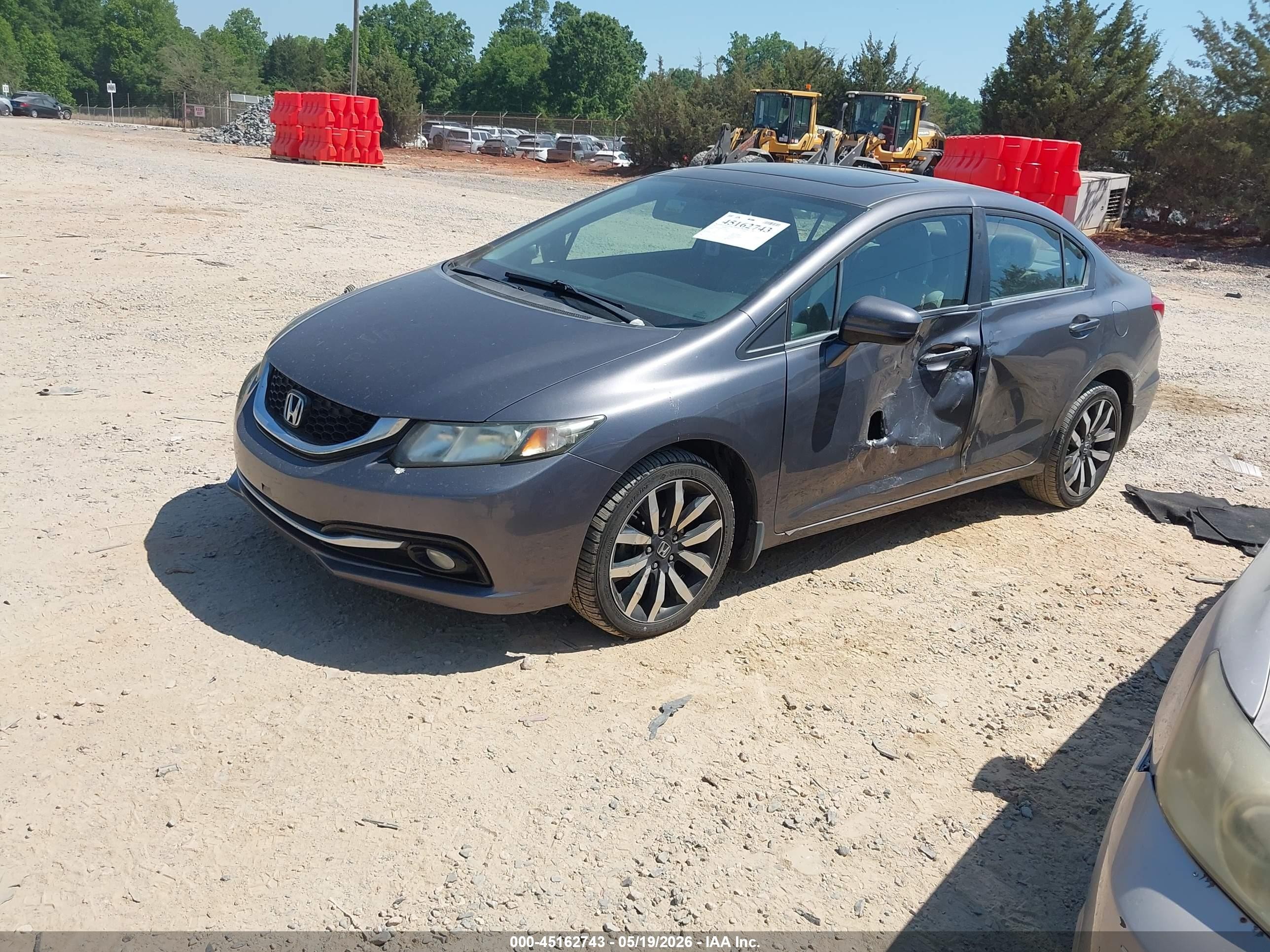 2015 Honda Civic Ex-l Gray vin: 2HGFB2F98FH555676