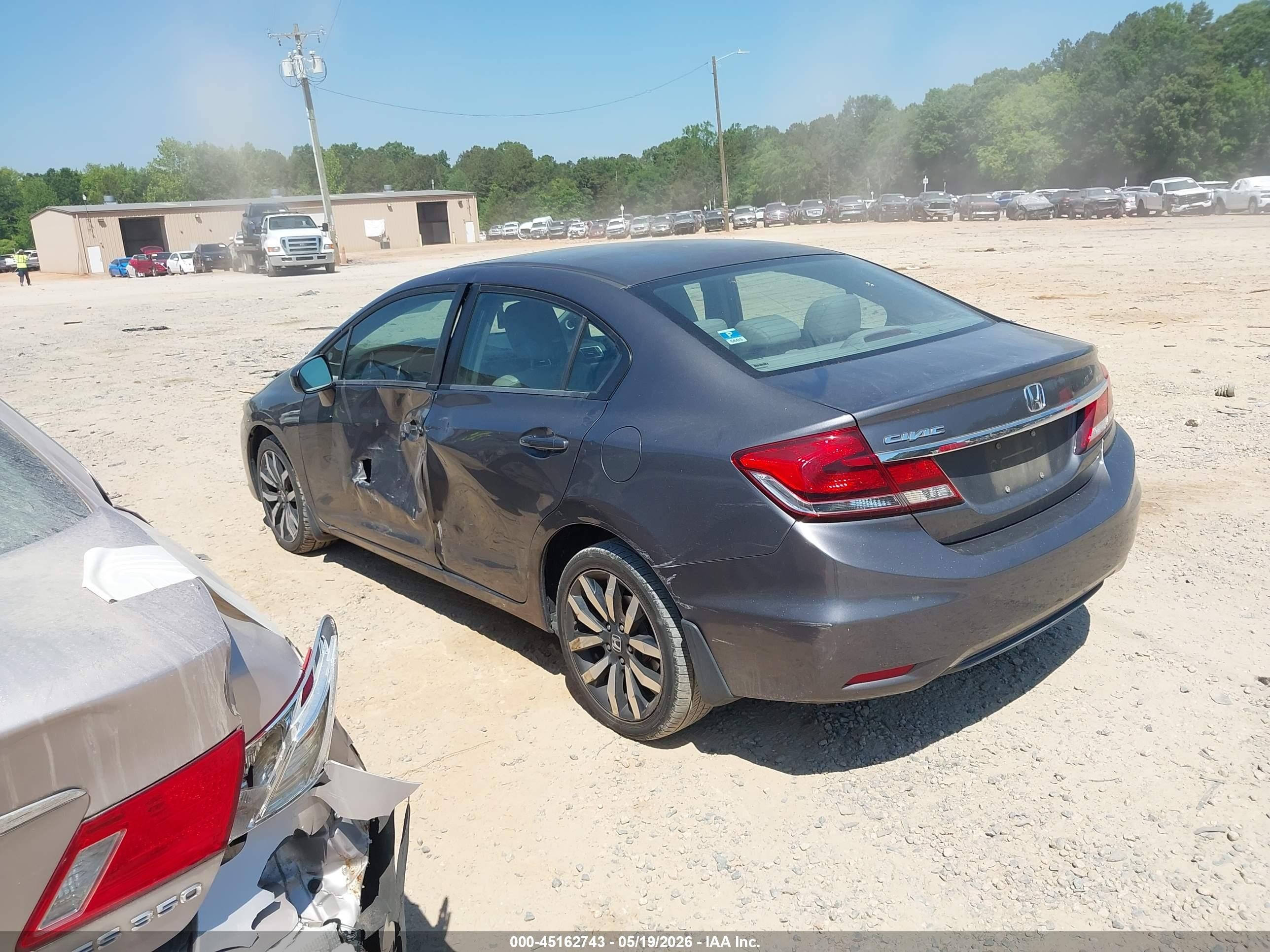 2015 Honda Civic Ex-l Gray vin: 2HGFB2F98FH555676