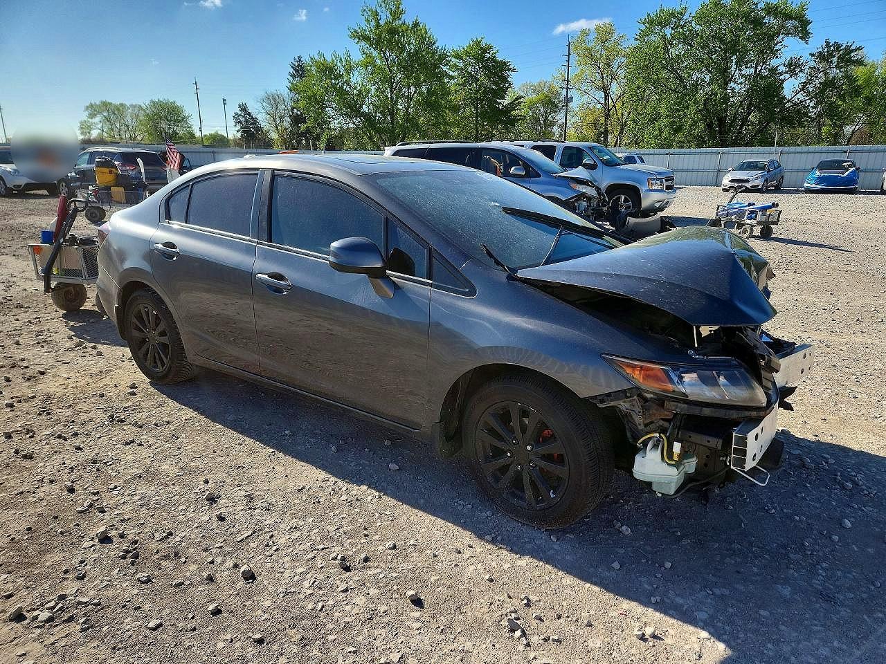 2012 Honda Civic Exl Gray vin: 2HGFB2F99CH515750