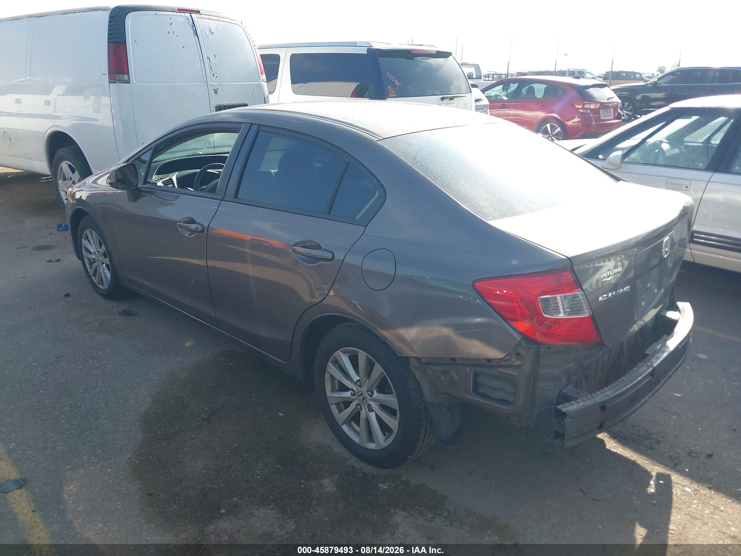 2012 Honda Civic Ex-l Gray vin: 2HGFB2F99CH518423