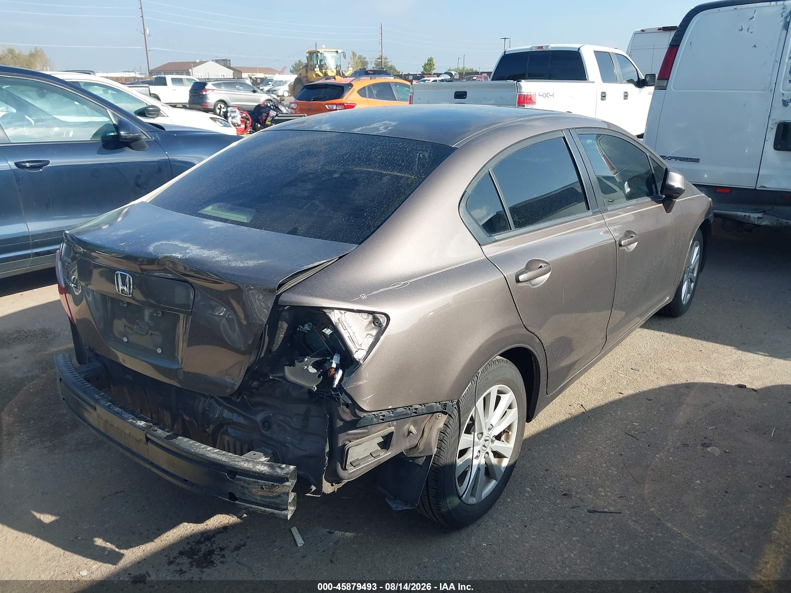 2012 Honda Civic Ex-l Gray vin: 2HGFB2F99CH518423