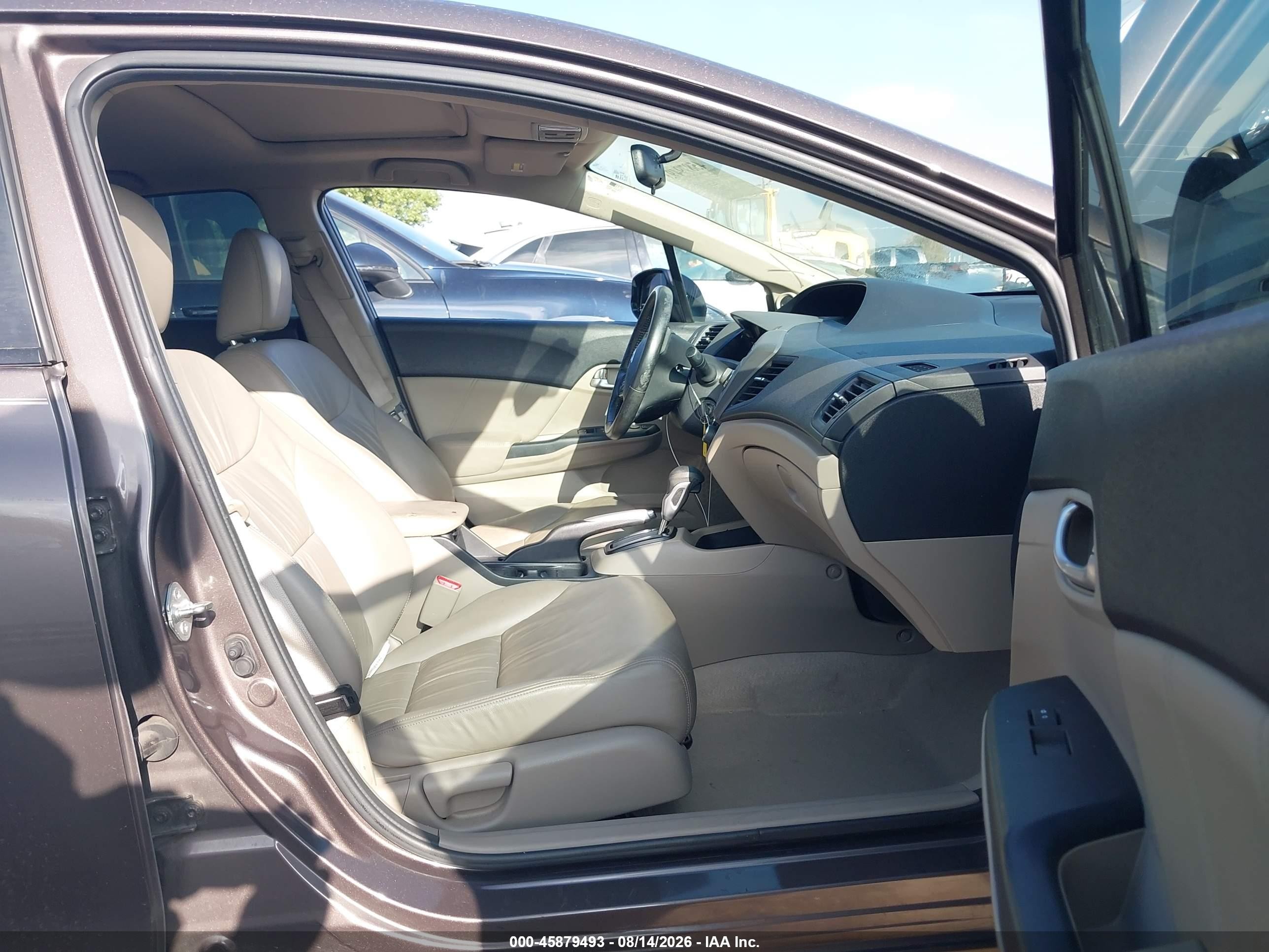 2012 Honda Civic Ex-l Gray vin: 2HGFB2F99CH518423