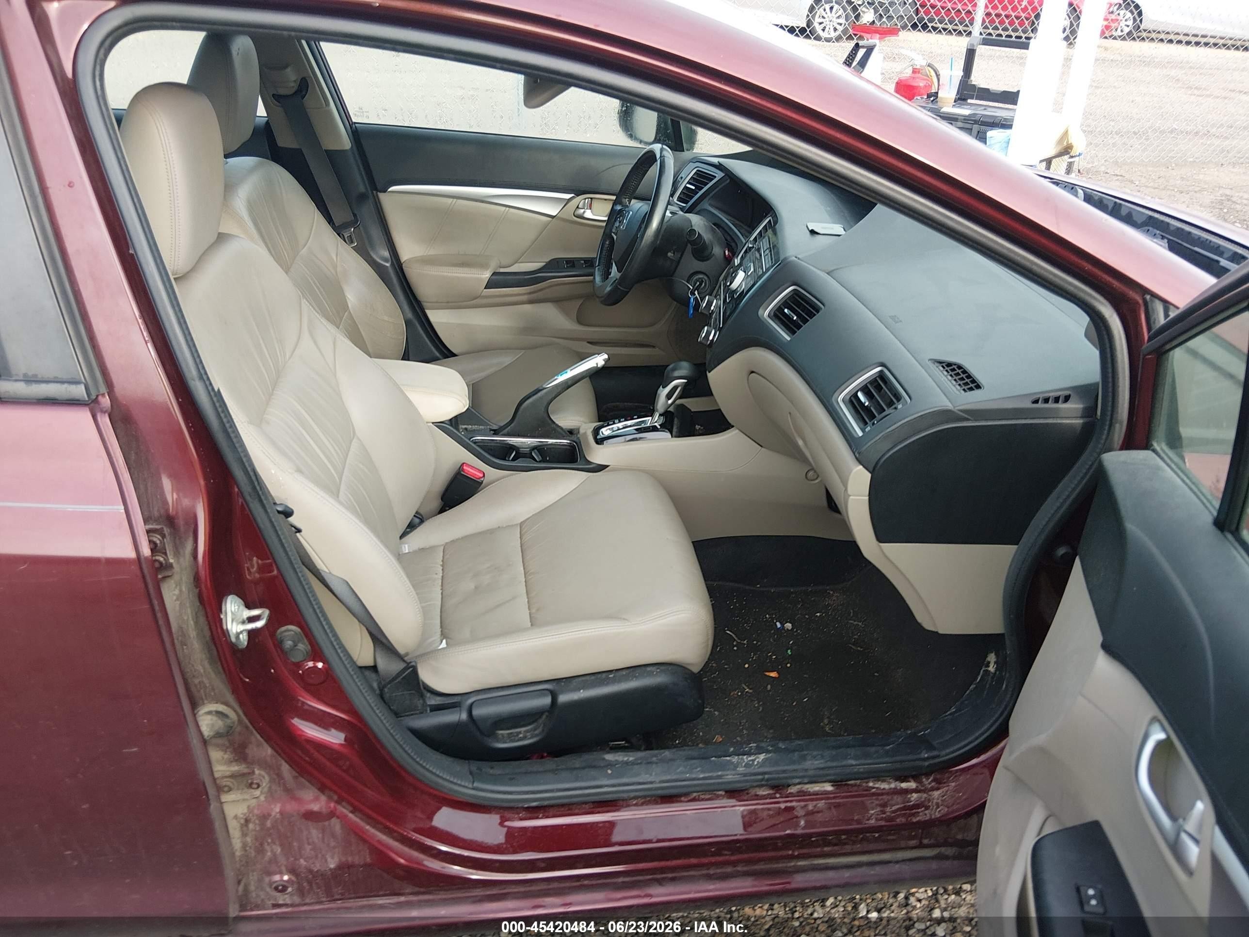 2013 Honda Civic Ex-l Бордовый vin: 2HGFB2F99DH508654