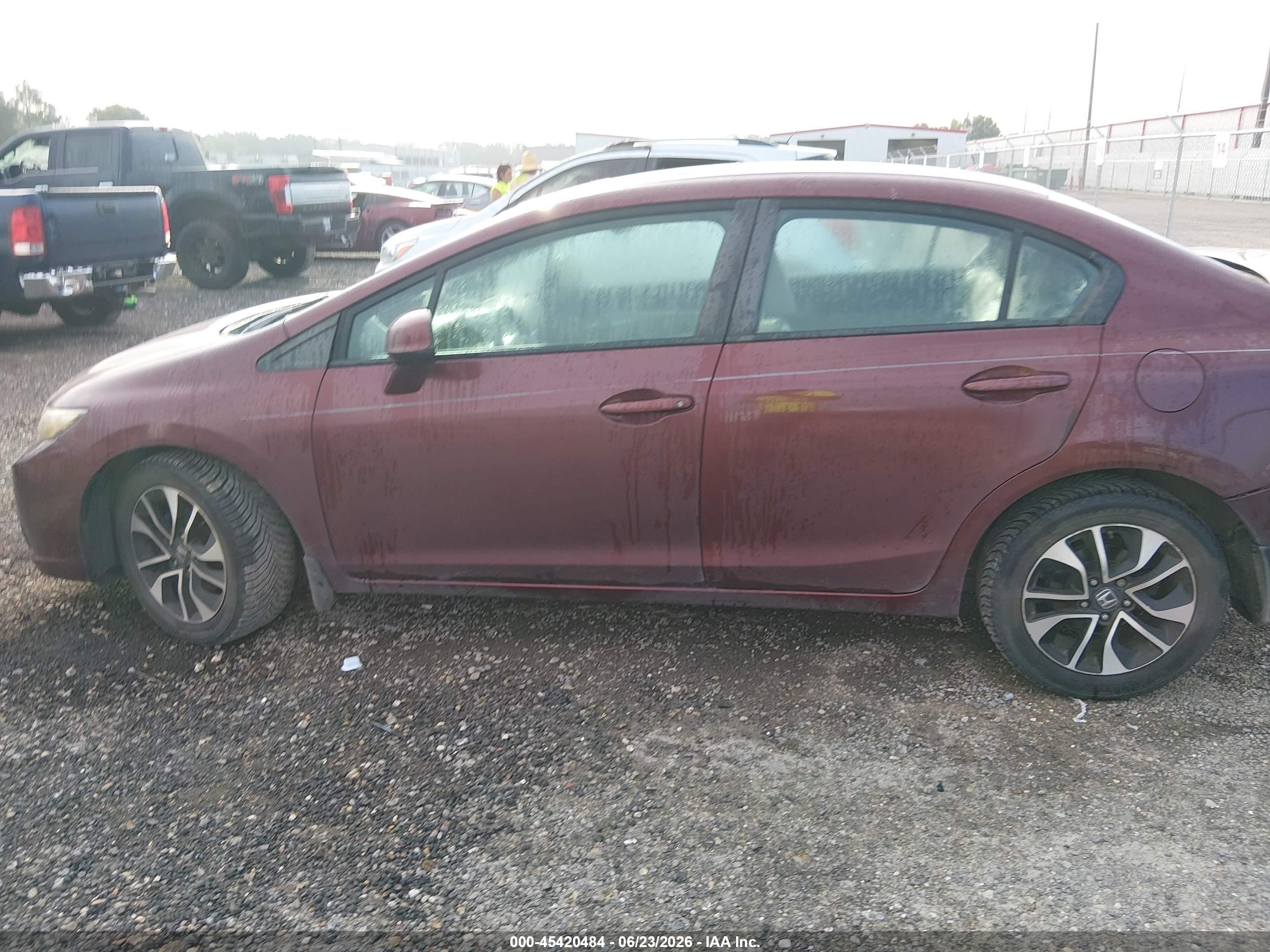 2013 Honda Civic Ex-l Бордовый vin: 2HGFB2F99DH508654
