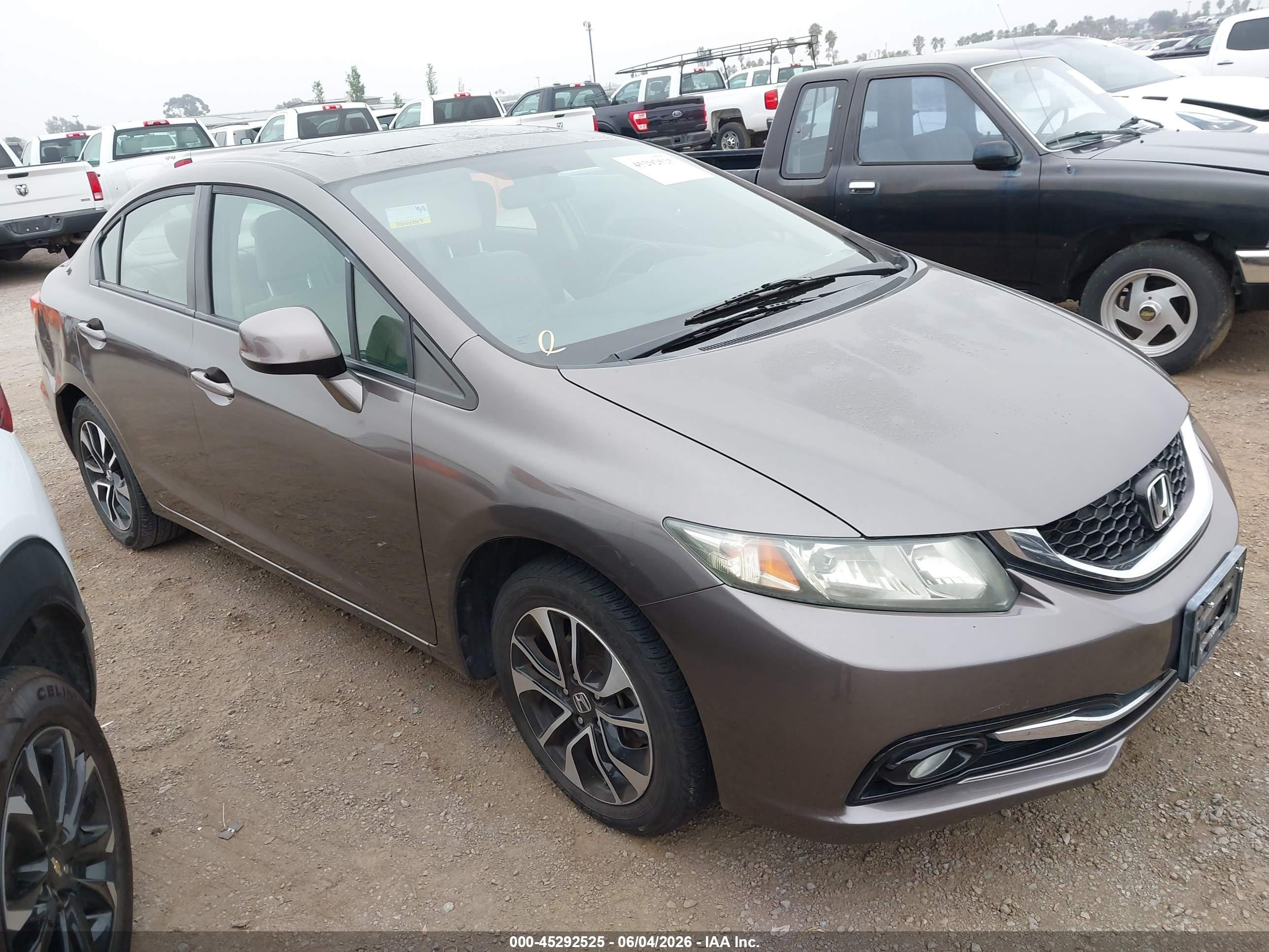 2013 Honda Civic Ex-l Gray vin: 2HGFB2F99DH529570