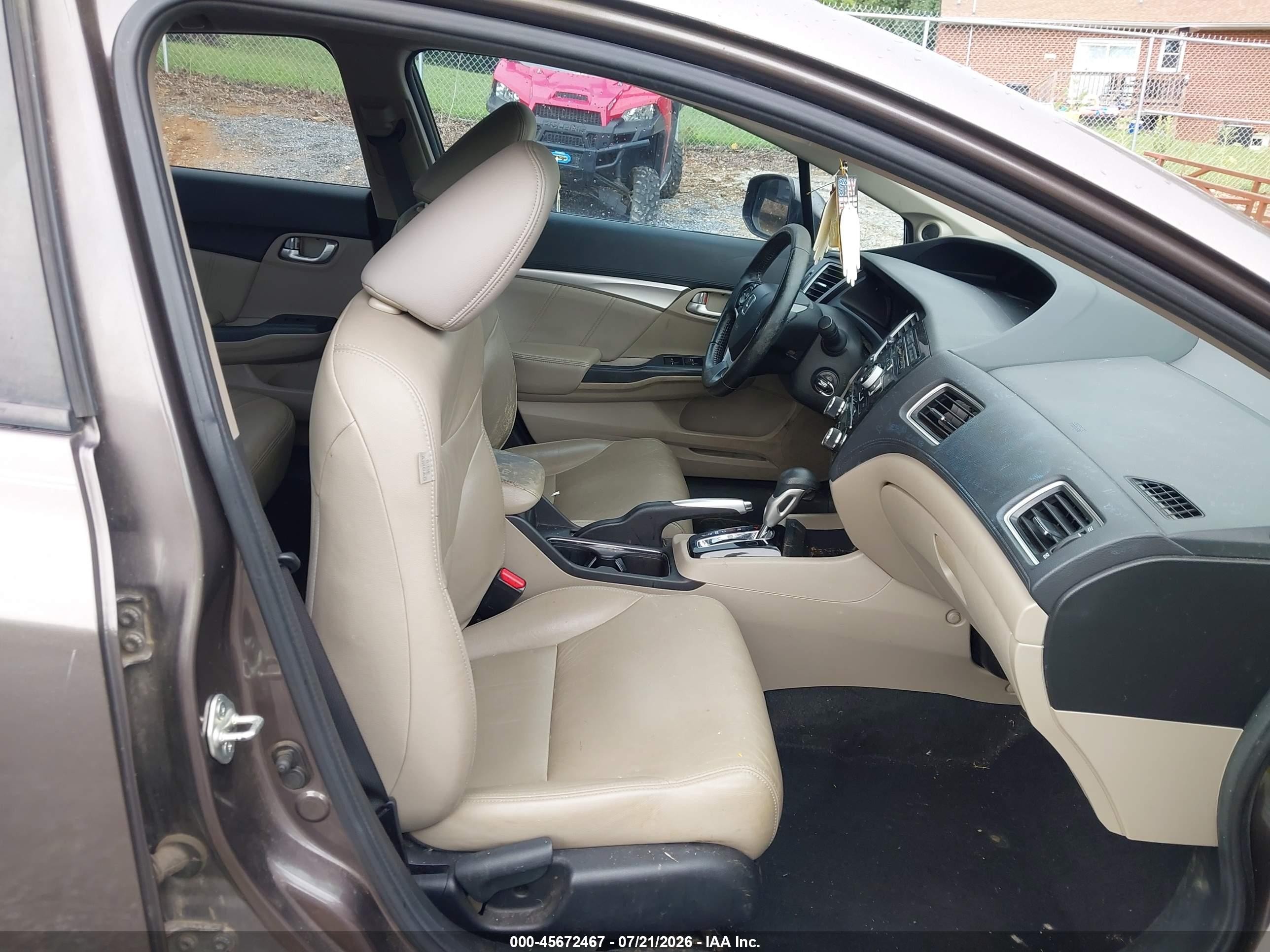 2013 Honda Civic Ex-l Tan vin: 2HGFB2F99DH549480