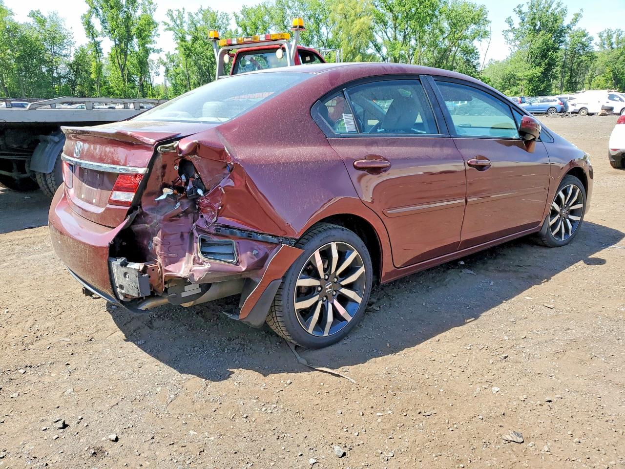 2014 Honda Civic Exl Burgundy vin: 2HGFB2F99EH500233