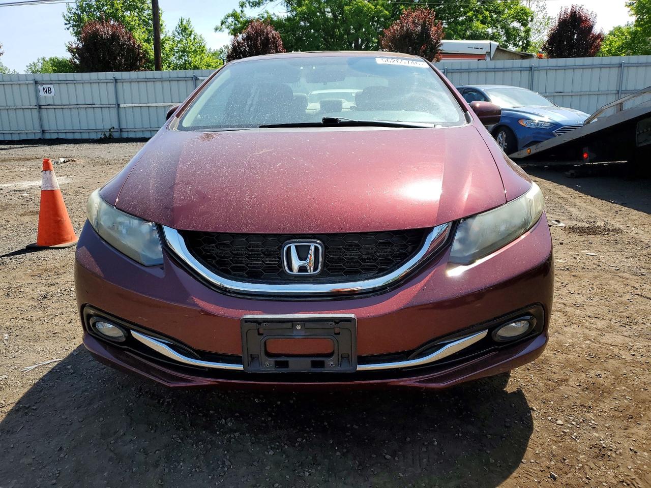 2014 Honda Civic Exl Burgundy vin: 2HGFB2F99EH500233