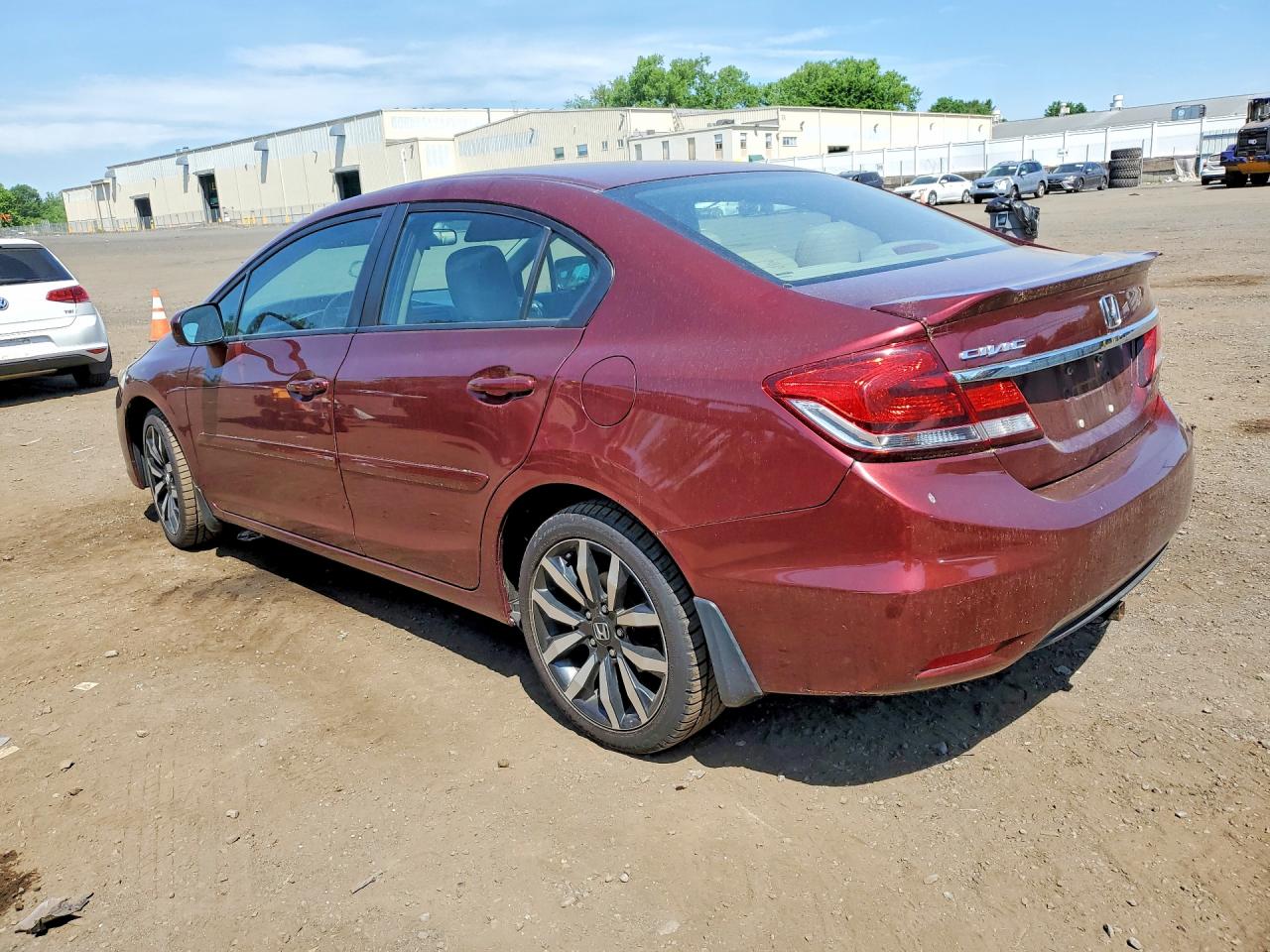 2014 Honda Civic Exl Burgundy vin: 2HGFB2F99EH500233
