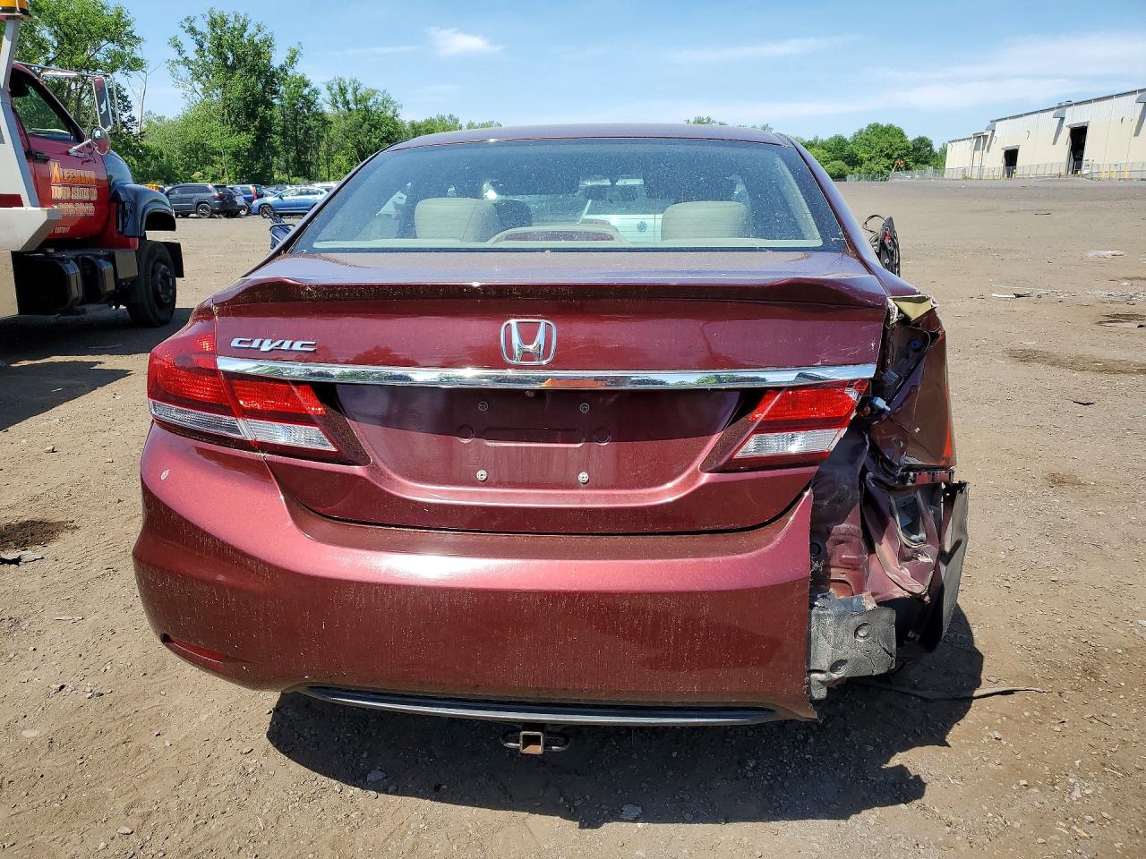 2014 Honda Civic Exl Burgundy vin: 2HGFB2F99EH500233