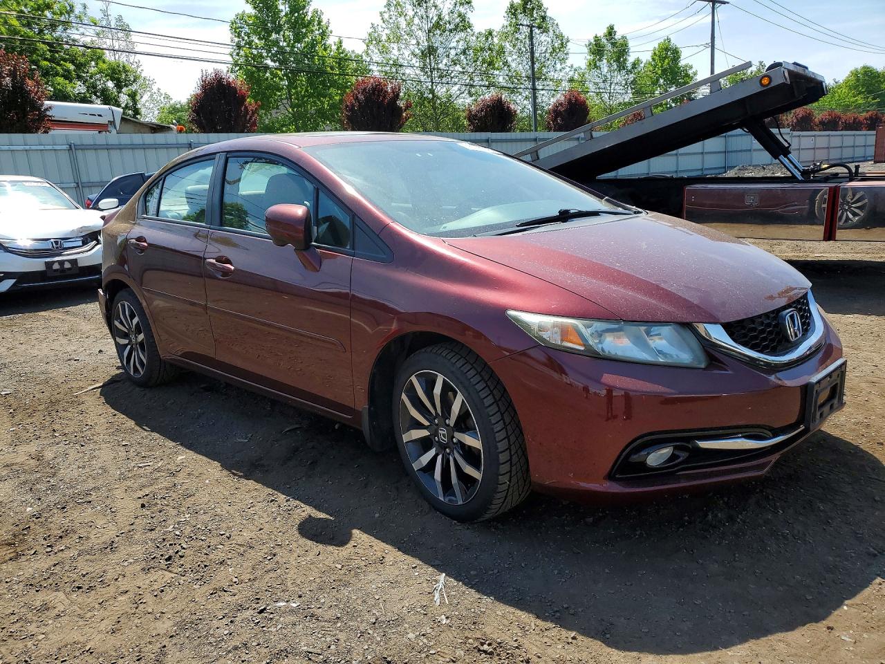 2014 Honda Civic Exl Burgundy vin: 2HGFB2F99EH500233