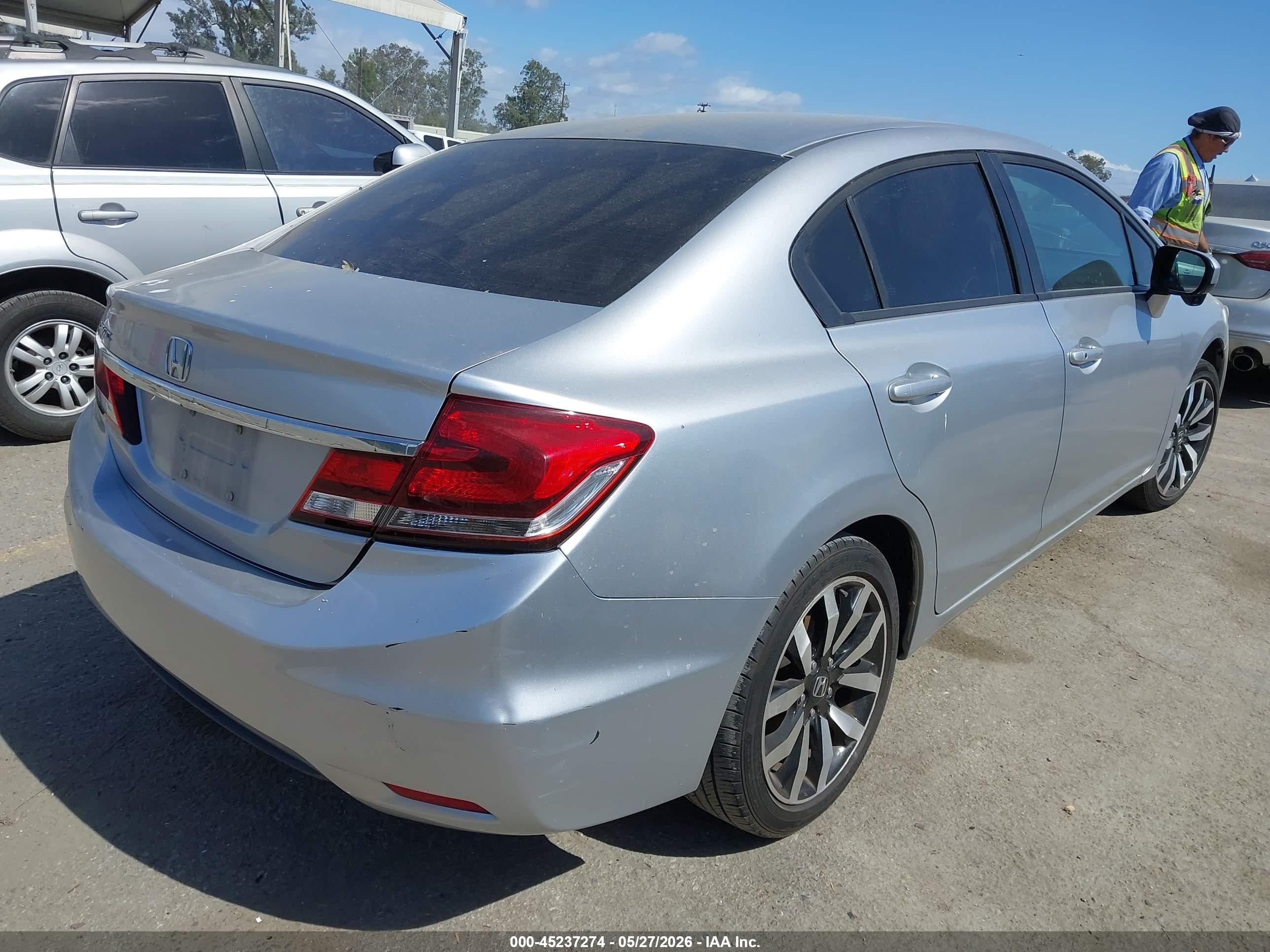 2014 Honda Civic Ex-l Silver vin: 2HGFB2F99EH517534