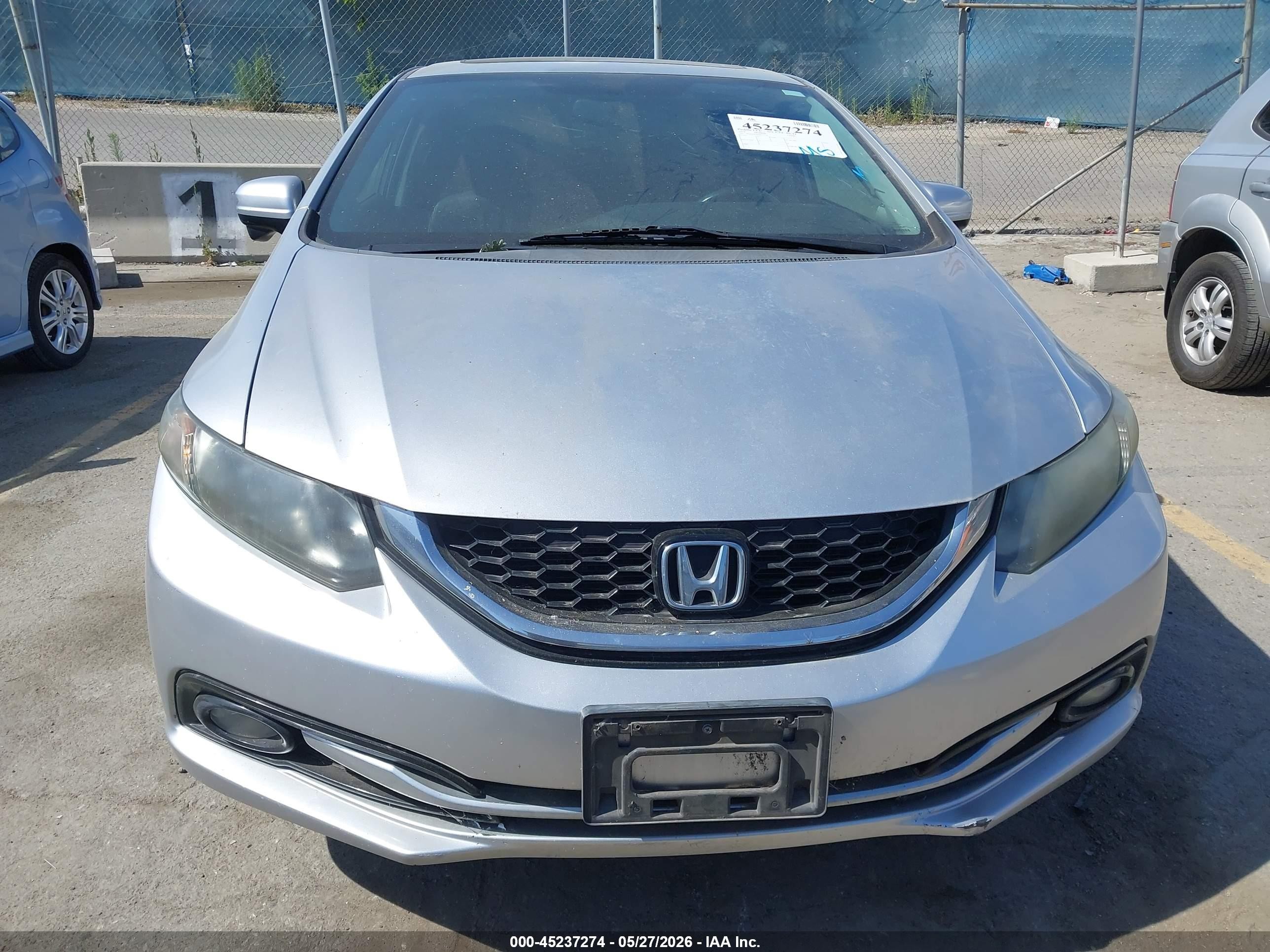 2014 Honda Civic Ex-l Silver vin: 2HGFB2F99EH517534