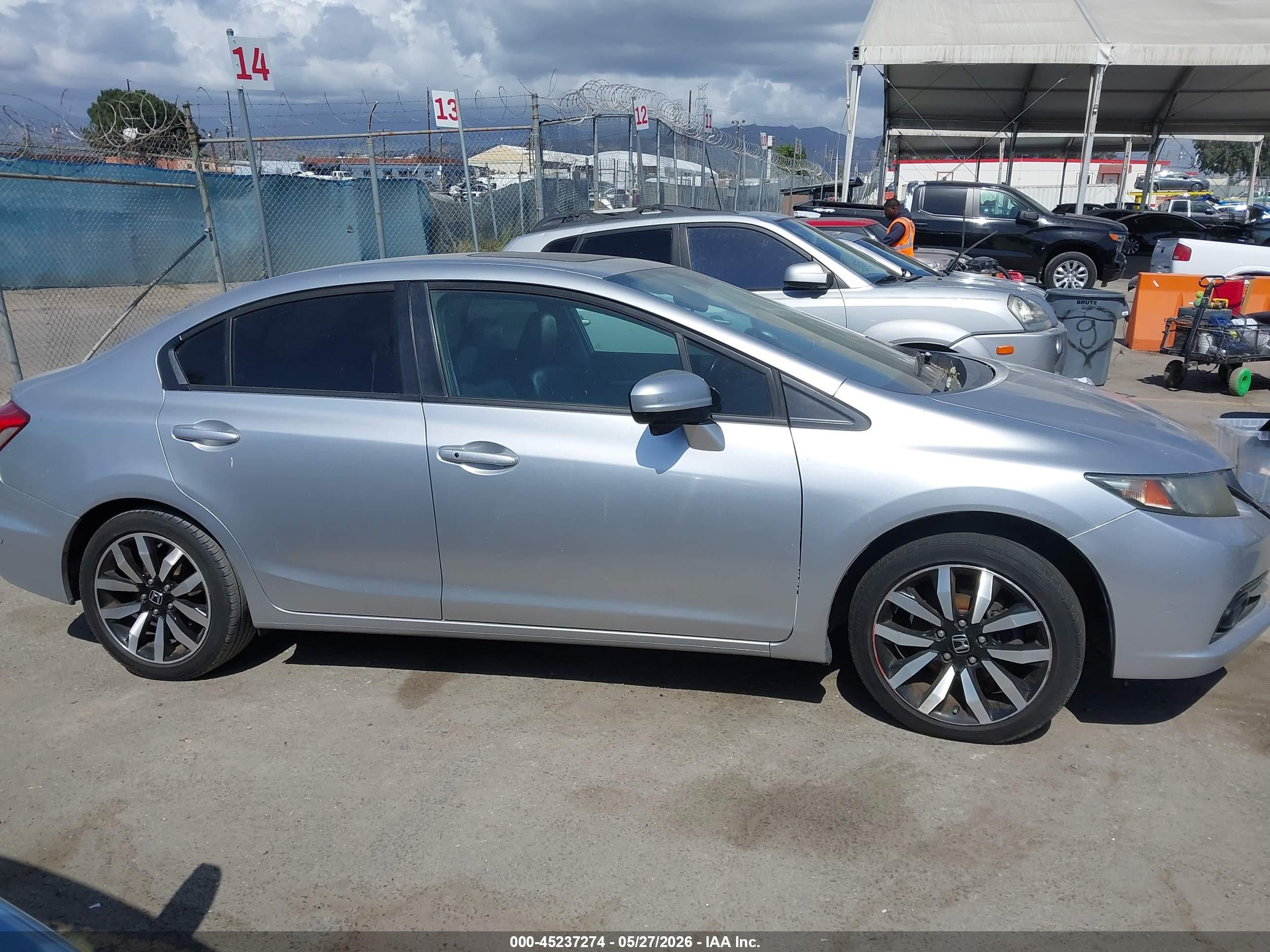 2014 Honda Civic Ex-l Silver vin: 2HGFB2F99EH517534