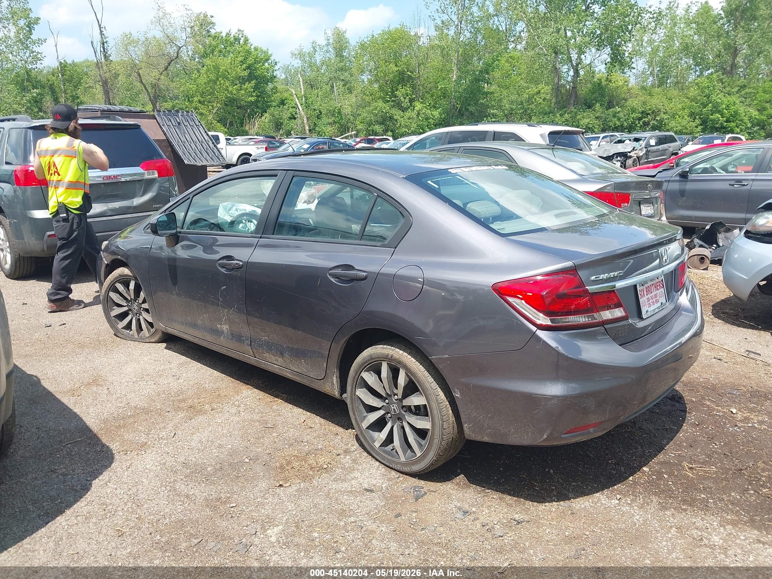 2014 Honda Civic Ex-l Gray vin: 2HGFB2F99EH559587