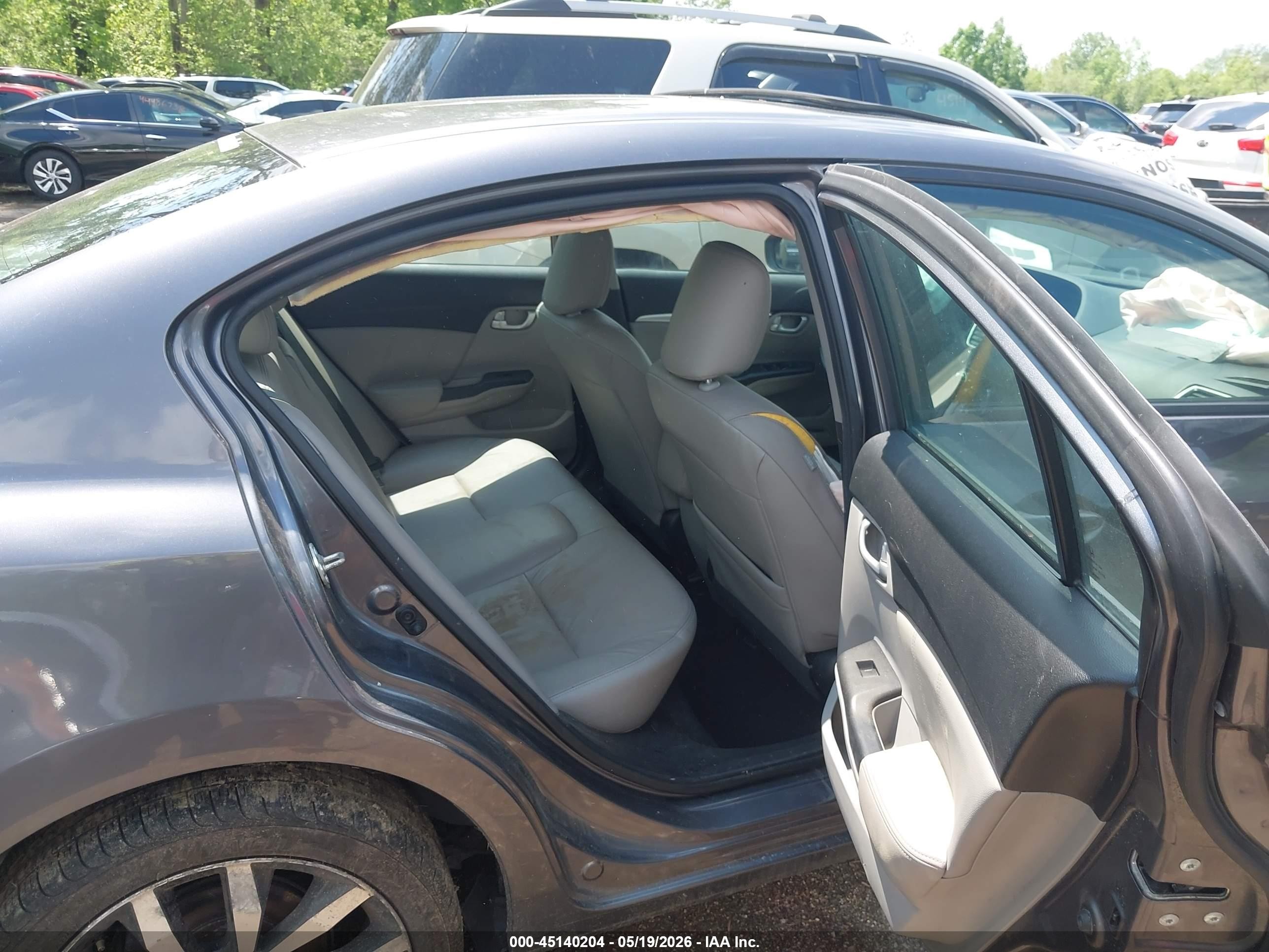 2014 Honda Civic Ex-l Gray vin: 2HGFB2F99EH559587