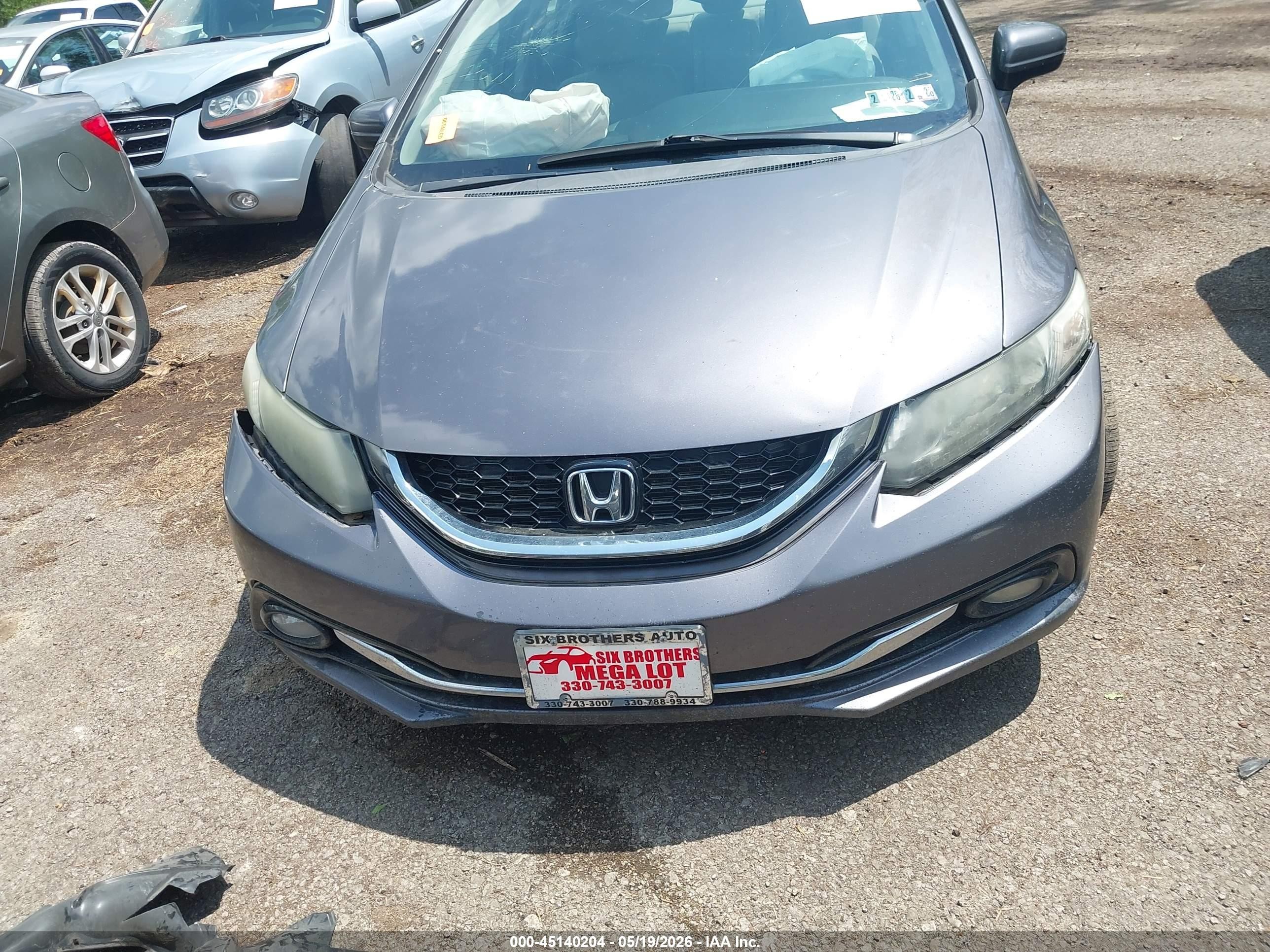 2014 Honda Civic Ex-l Gray vin: 2HGFB2F99EH559587