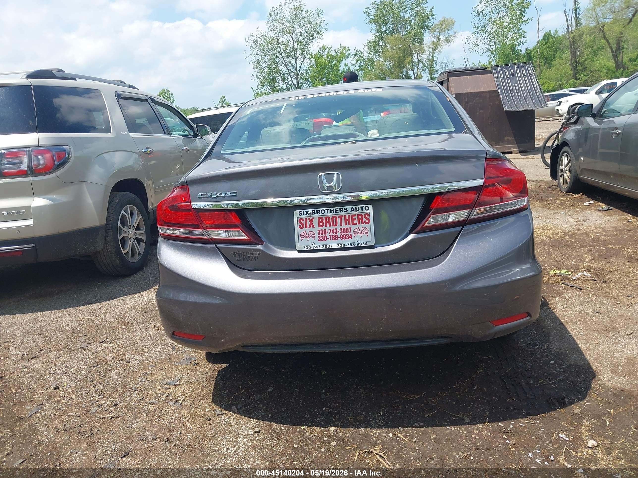 2014 Honda Civic Ex-l Gray vin: 2HGFB2F99EH559587