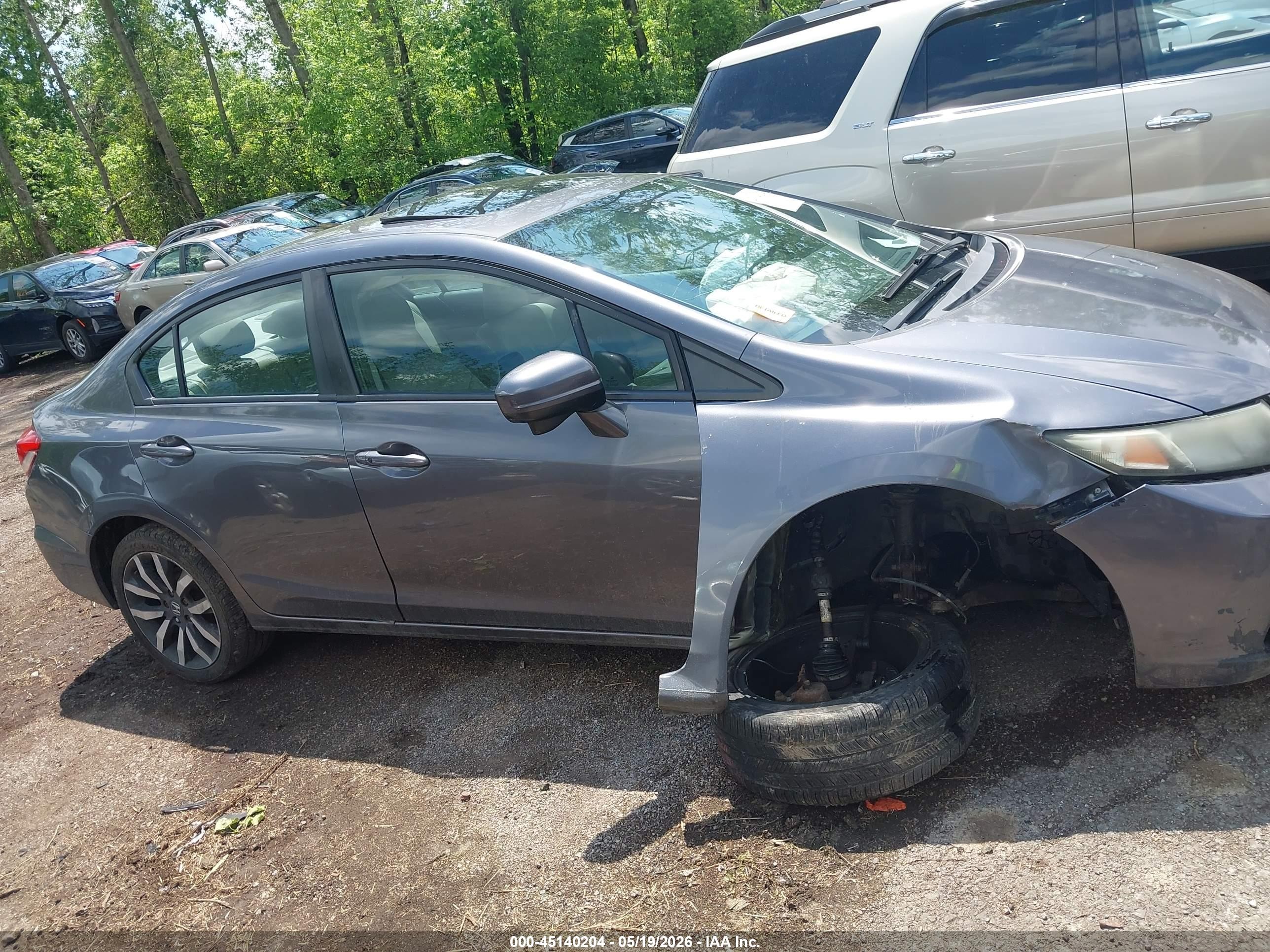 2014 Honda Civic Ex-l Gray vin: 2HGFB2F99EH559587
