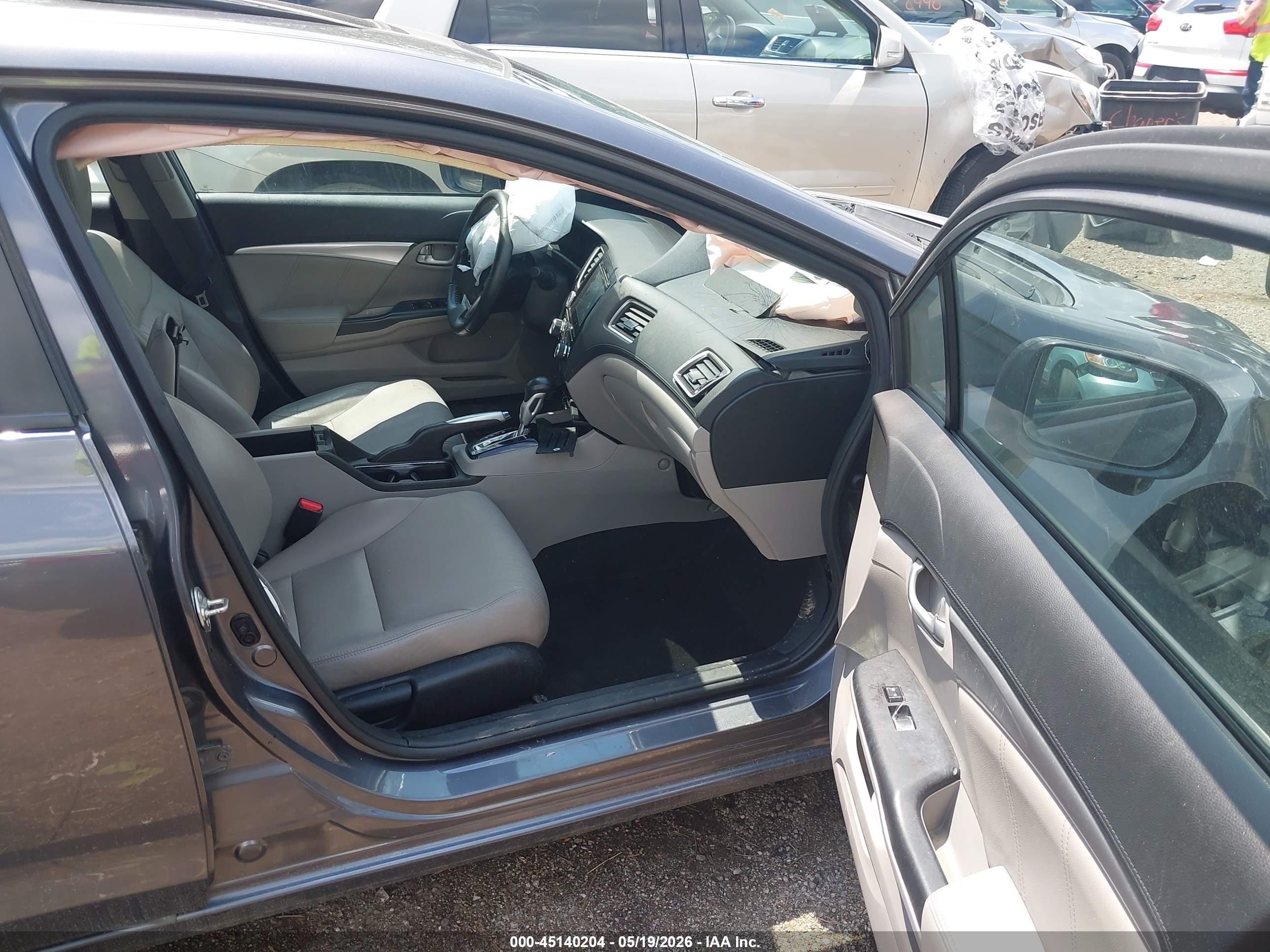 2014 Honda Civic Ex-l Gray vin: 2HGFB2F99EH559587