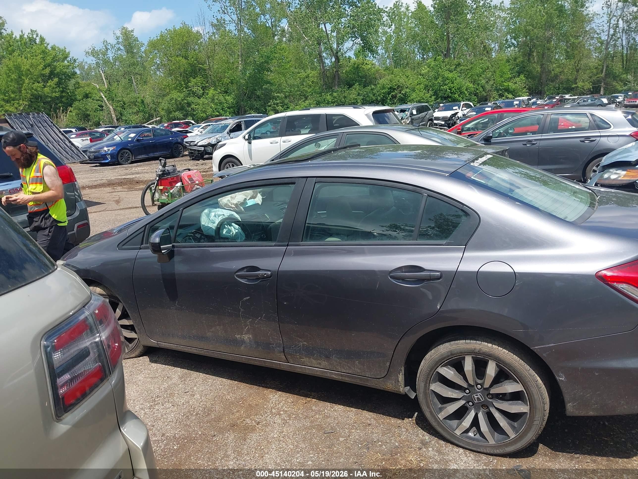 2014 Honda Civic Ex-l Gray vin: 2HGFB2F99EH559587