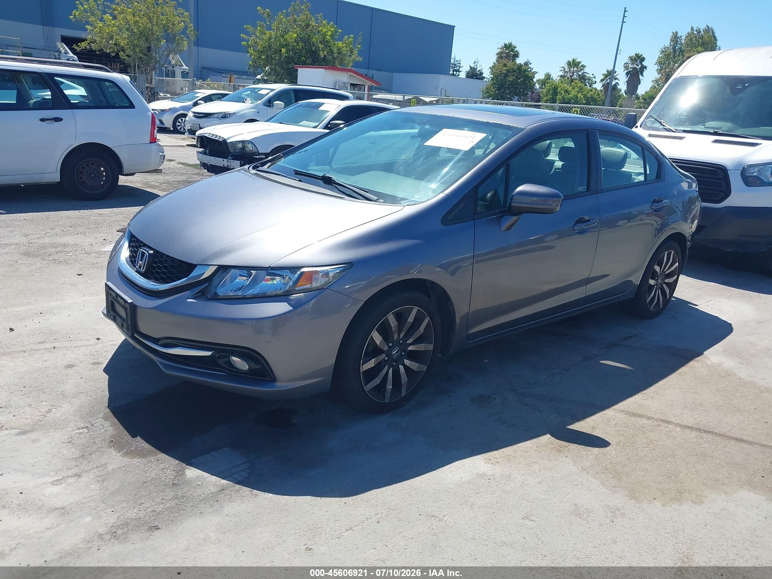 2015 Honda Civic Ex-l Gray vin: 2HGFB2F99FH502789