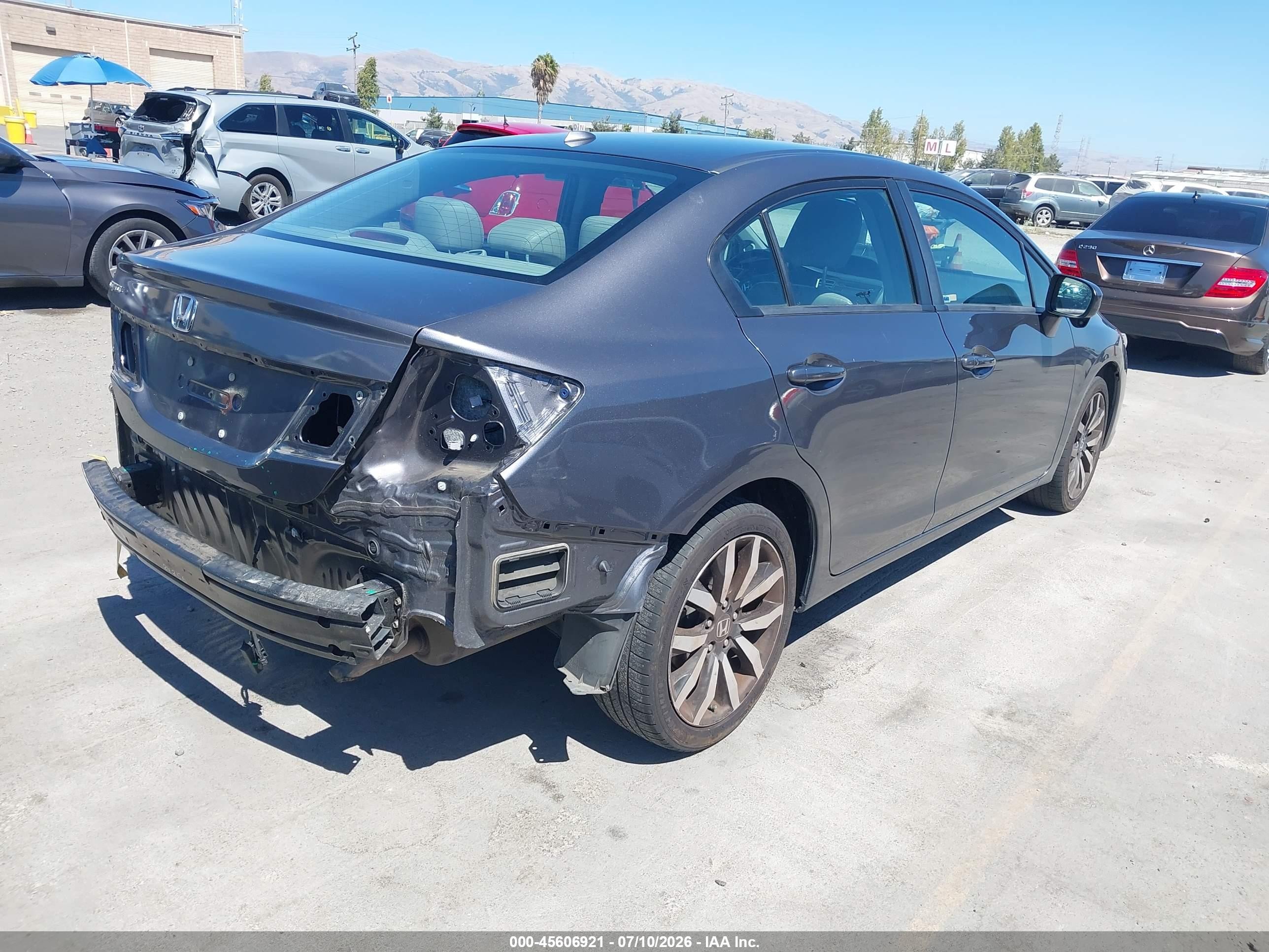 2015 Honda Civic Ex-l Gray vin: 2HGFB2F99FH502789