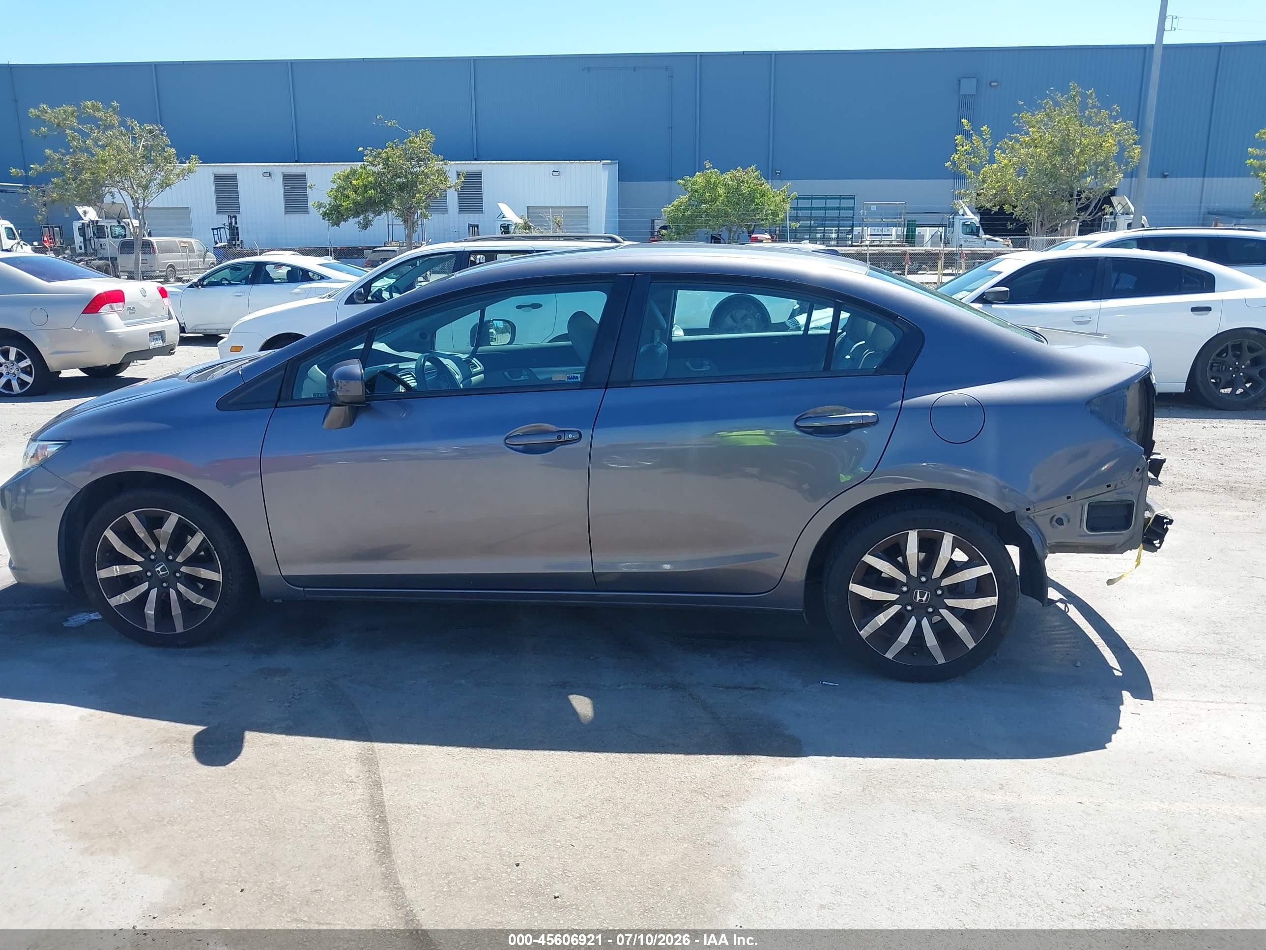 2015 Honda Civic Ex-l Gray vin: 2HGFB2F99FH502789