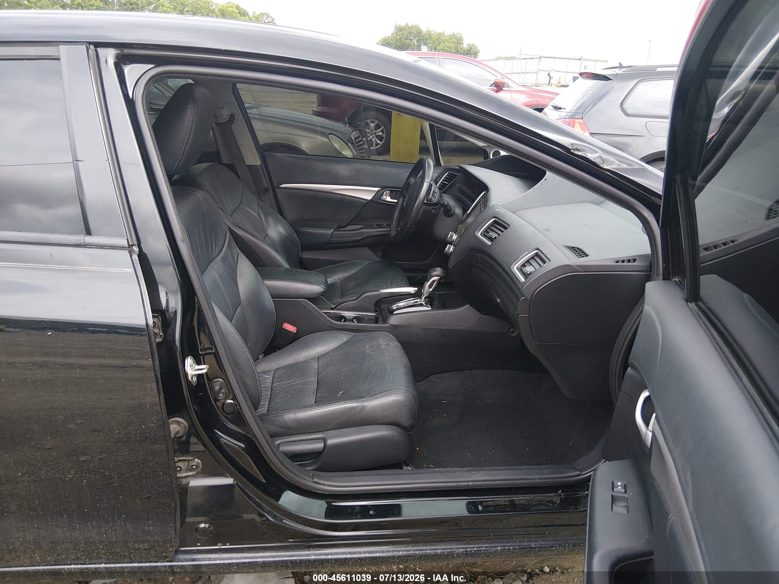 2015 Honda Civic Ex-l Черный vin: 2HGFB2F99FH509080