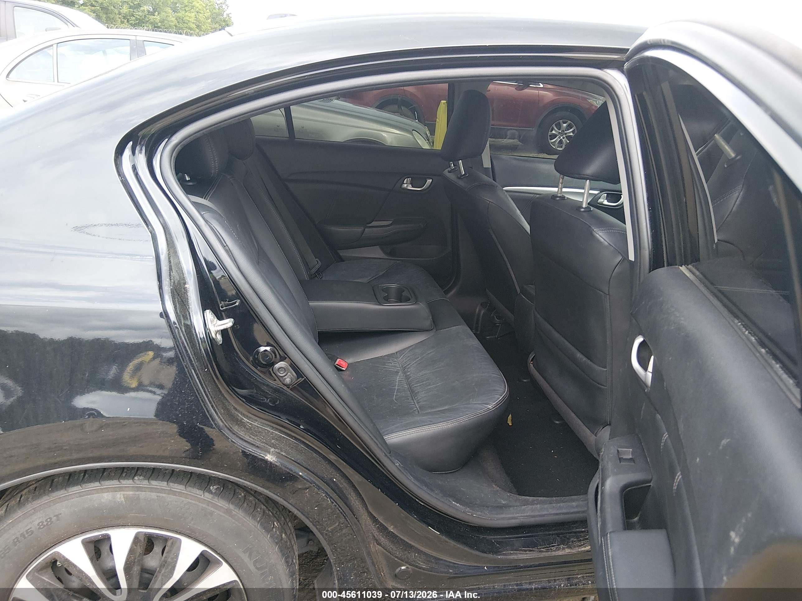 2015 Honda Civic Ex-l Черный vin: 2HGFB2F99FH509080