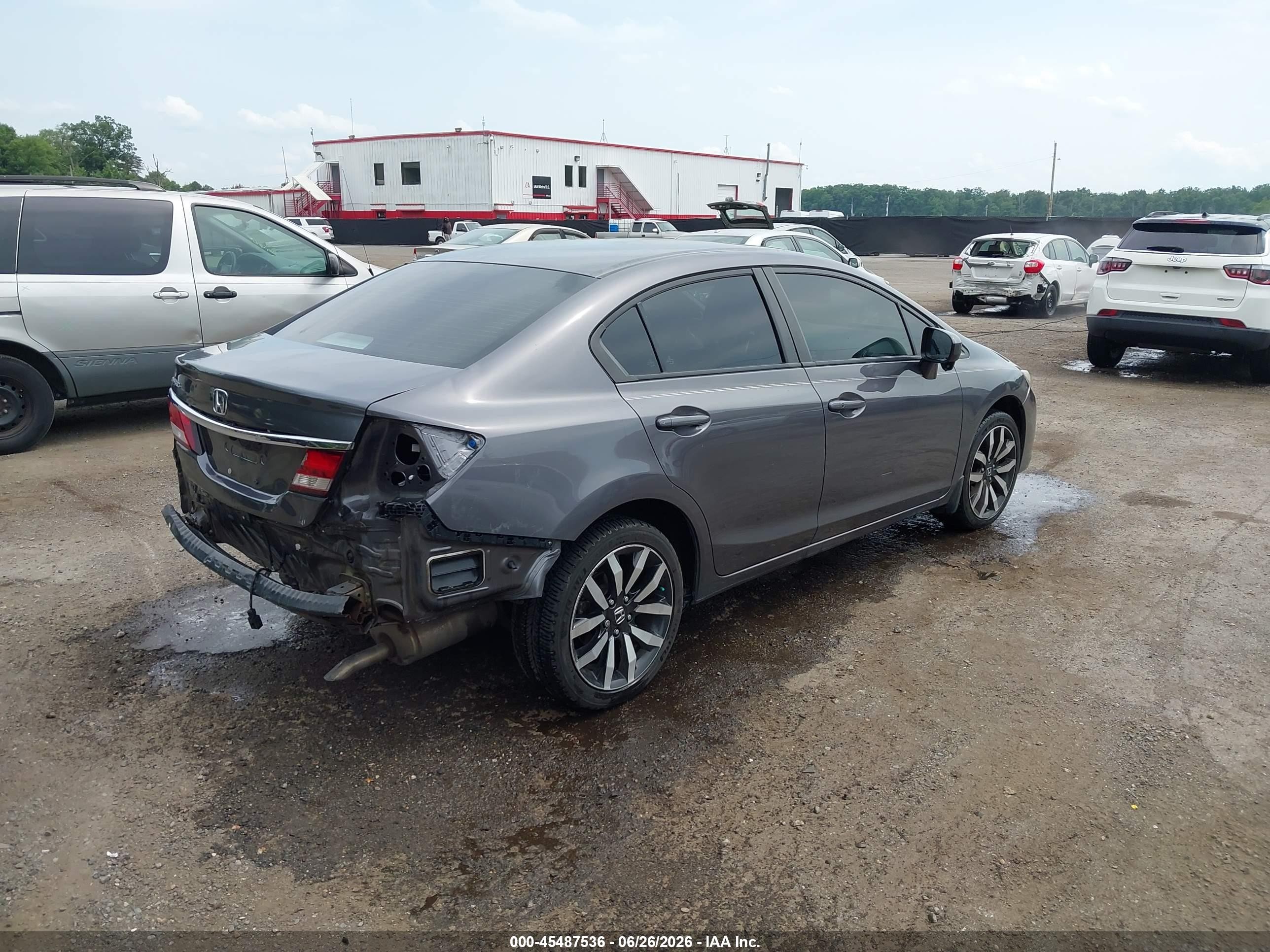 2015 Honda Civic Ex-l Gray vin: 2HGFB2F99FH512089