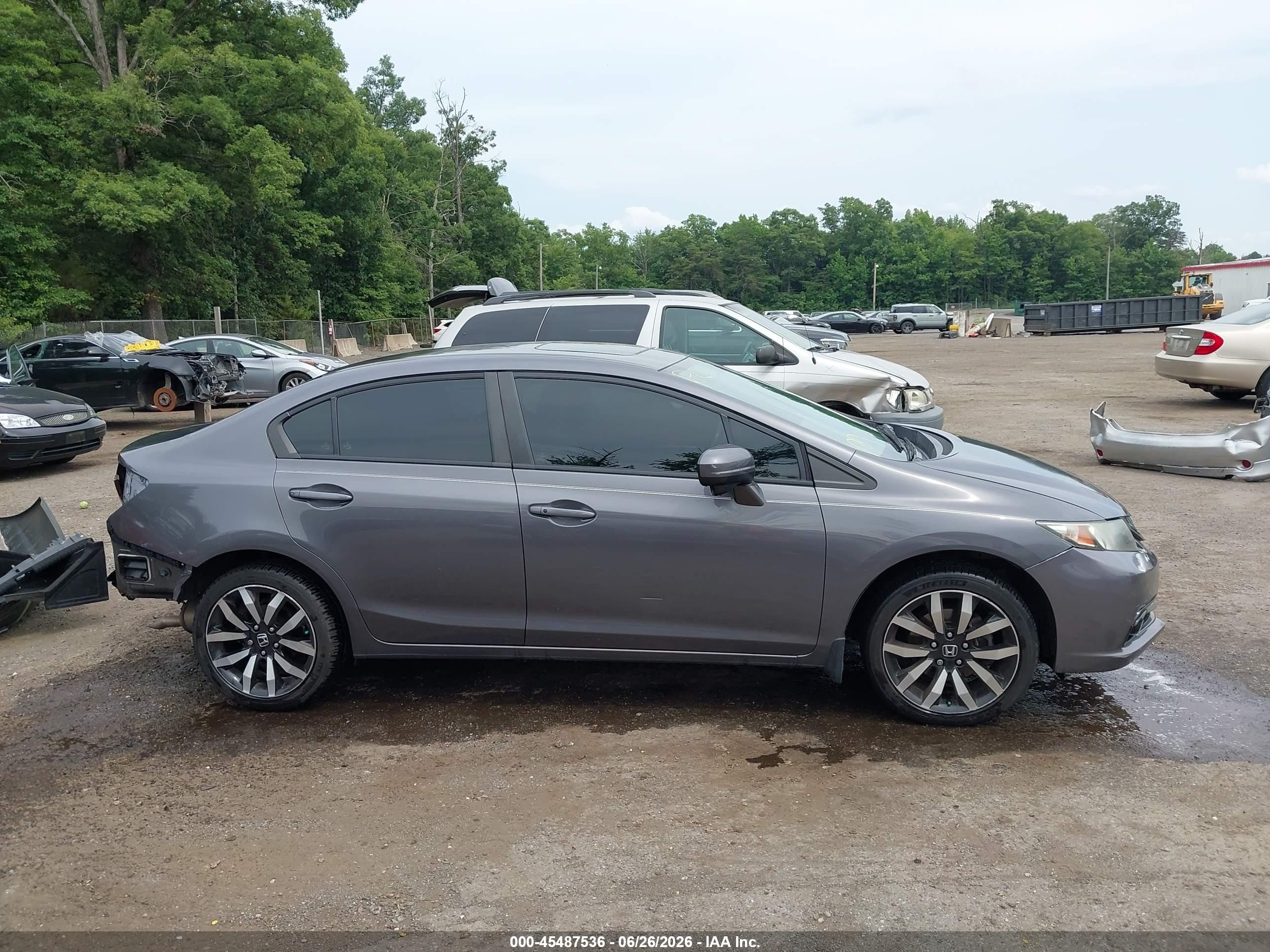 2015 Honda Civic Ex-l Gray vin: 2HGFB2F99FH512089