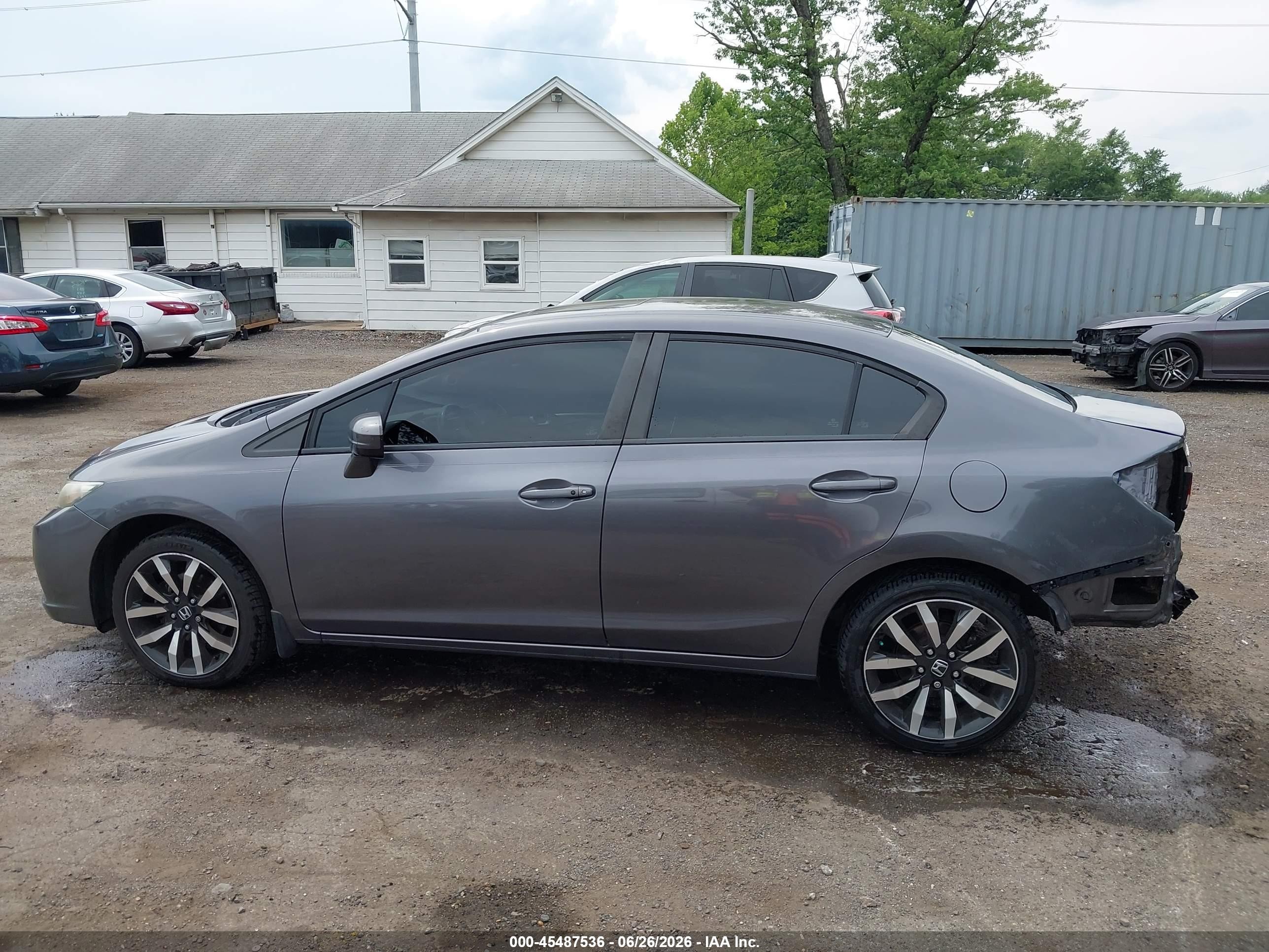 2015 Honda Civic Ex-l Gray vin: 2HGFB2F99FH512089