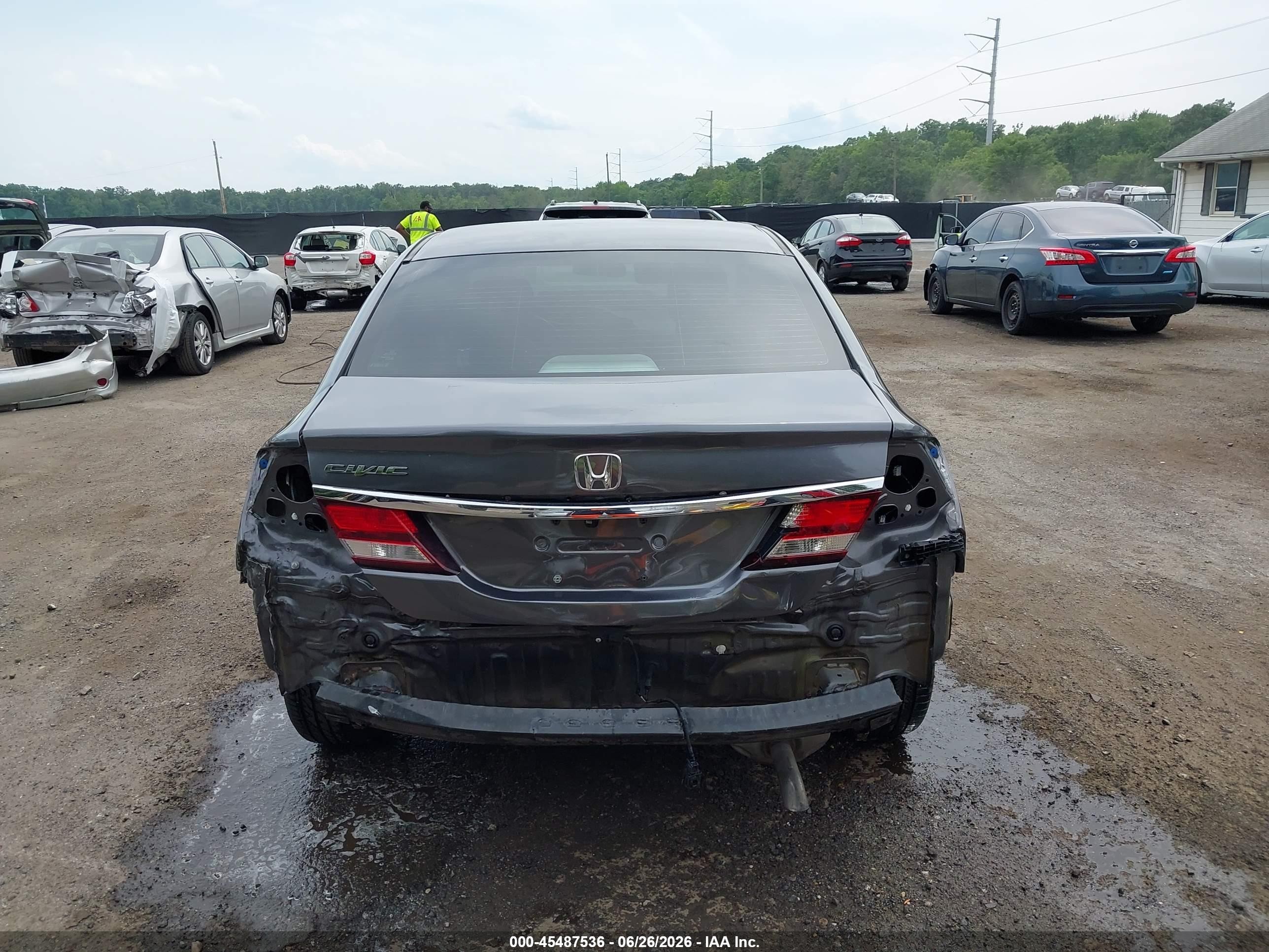 2015 Honda Civic Ex-l Gray vin: 2HGFB2F99FH512089