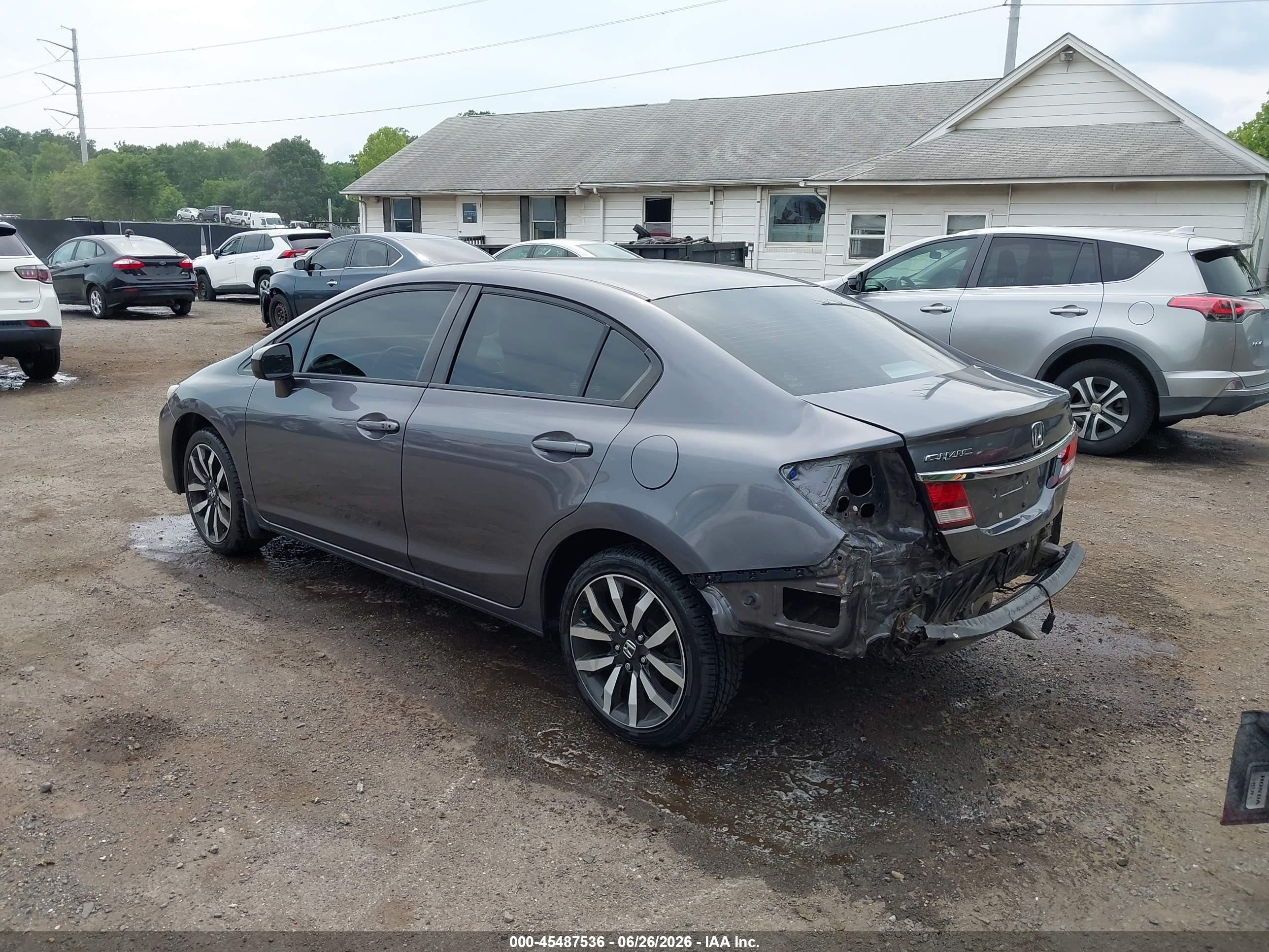 2015 Honda Civic Ex-l Gray vin: 2HGFB2F99FH512089