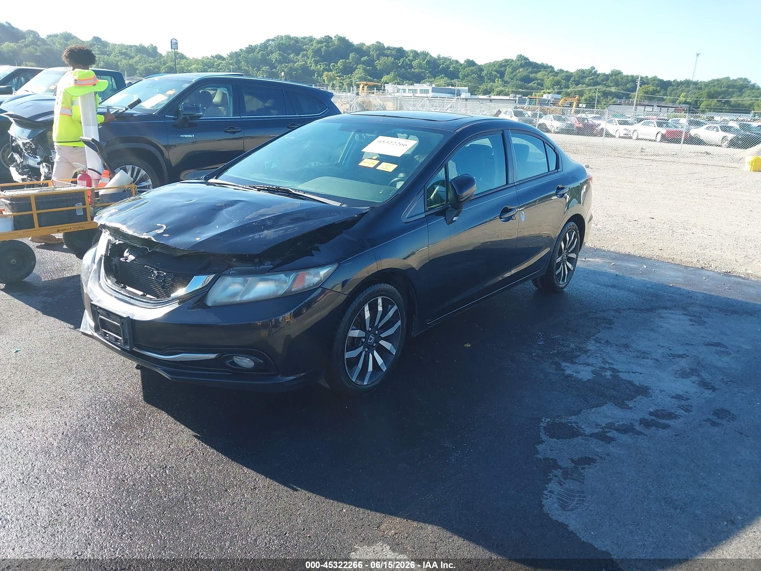2015 Honda Civic Ex-l Black vin: 2HGFB2F99FH556304