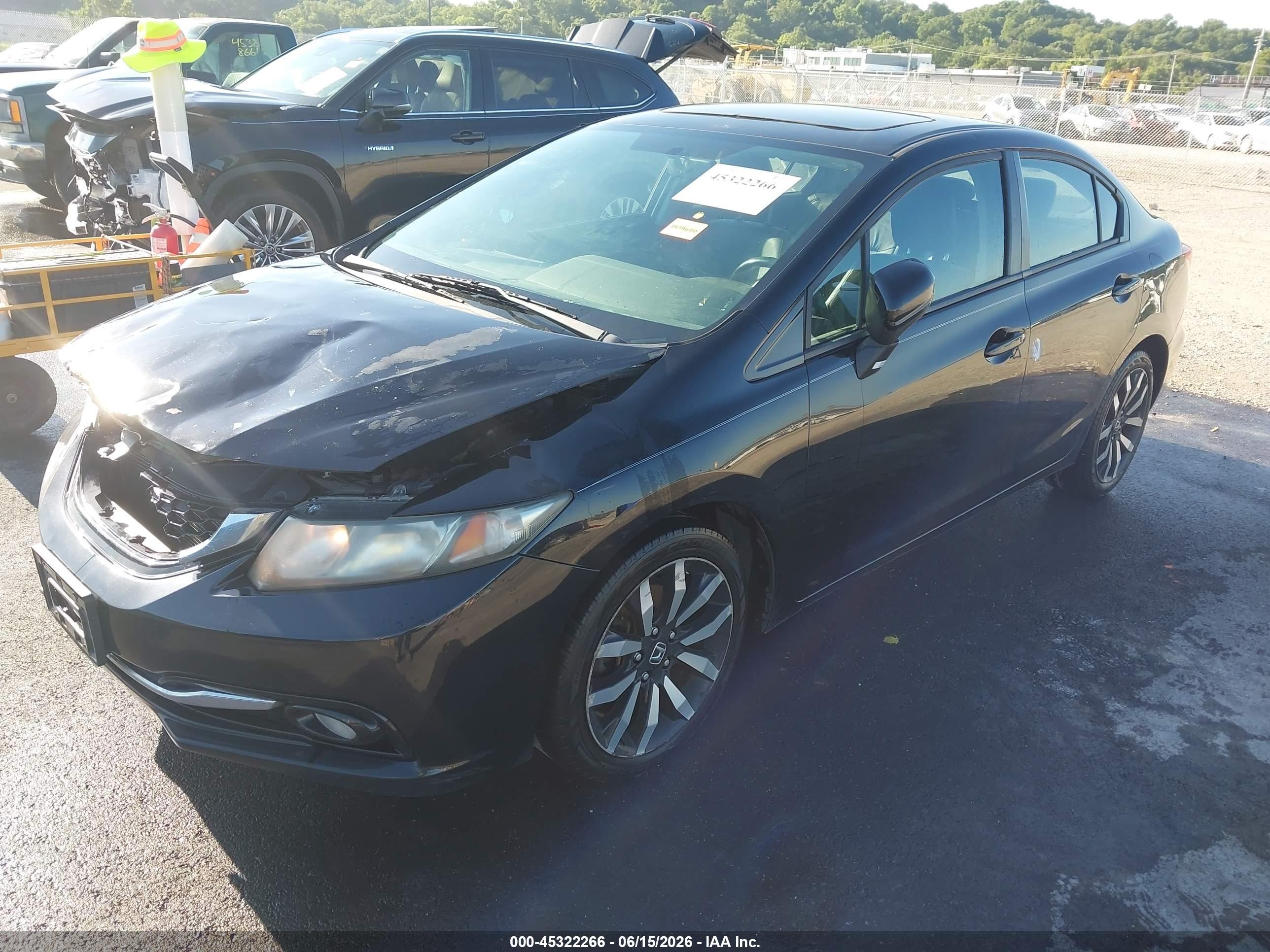 2015 Honda Civic Ex-l Black vin: 2HGFB2F99FH556304