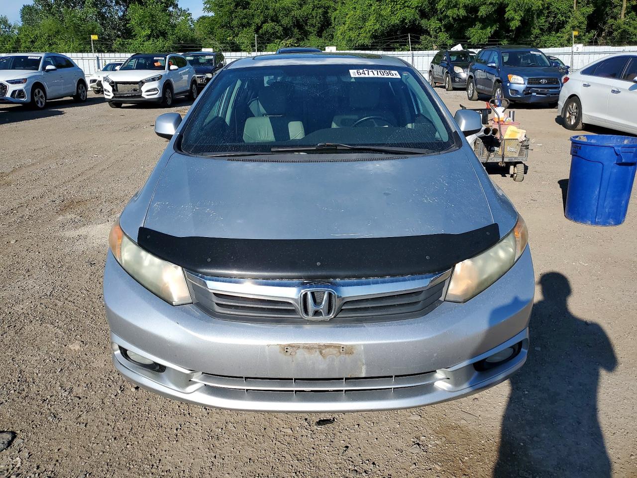 2012 Honda Civic Exl Silver vin: 2HGFB2F9XCH117611