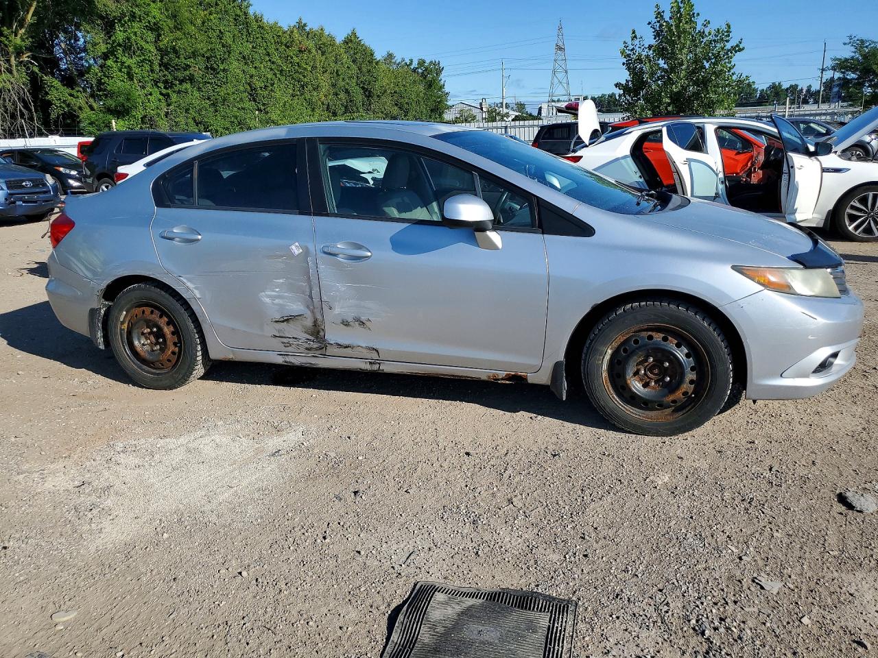 2012 Honda Civic Exl Silver vin: 2HGFB2F9XCH117611