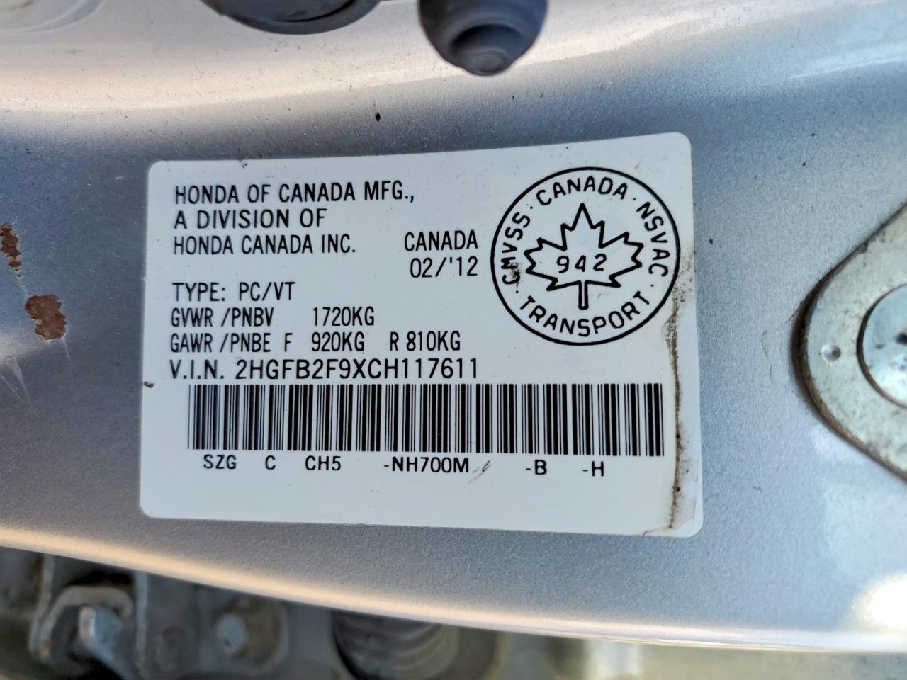 2012 Honda Civic Exl Silver vin: 2HGFB2F9XCH117611