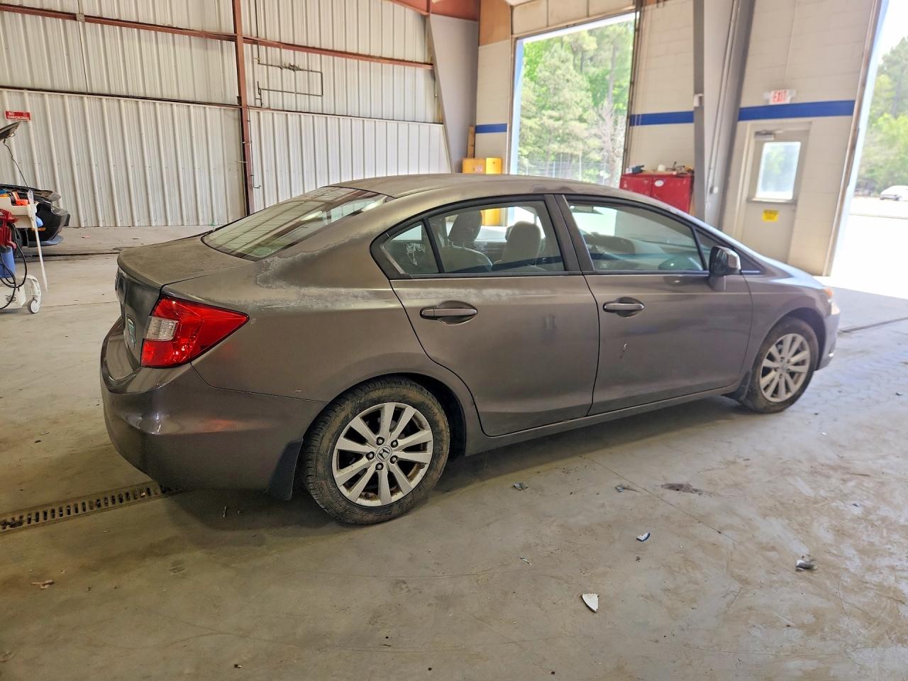 2012 Honda Civic Exl Gray vin: 2HGFB2F9XCH537479