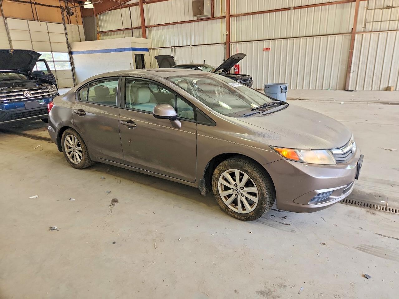 2012 Honda Civic Exl Gray vin: 2HGFB2F9XCH537479