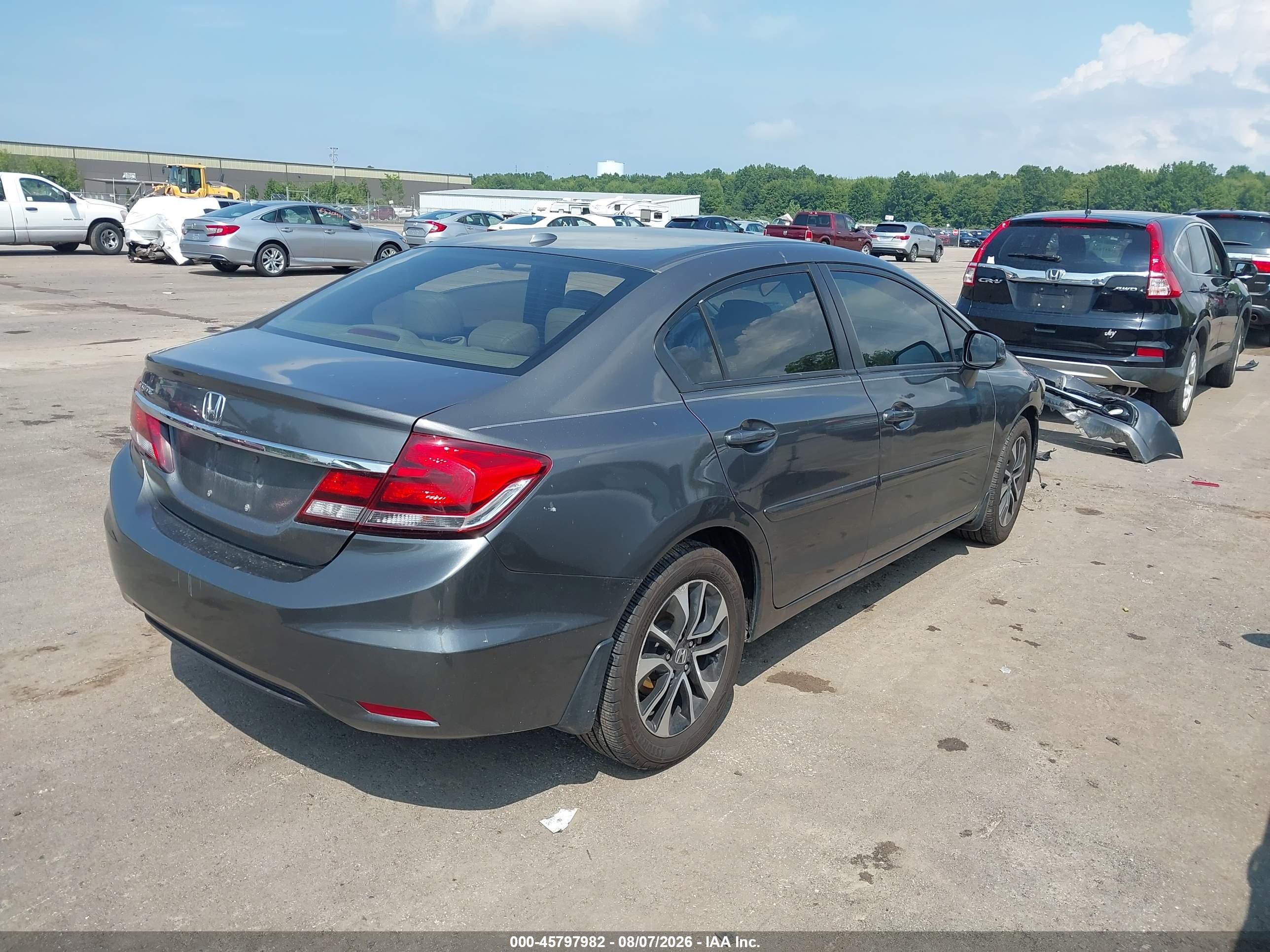 2013 Honda Civic Ex-l Gray vin: 2HGFB2F9XDH509411