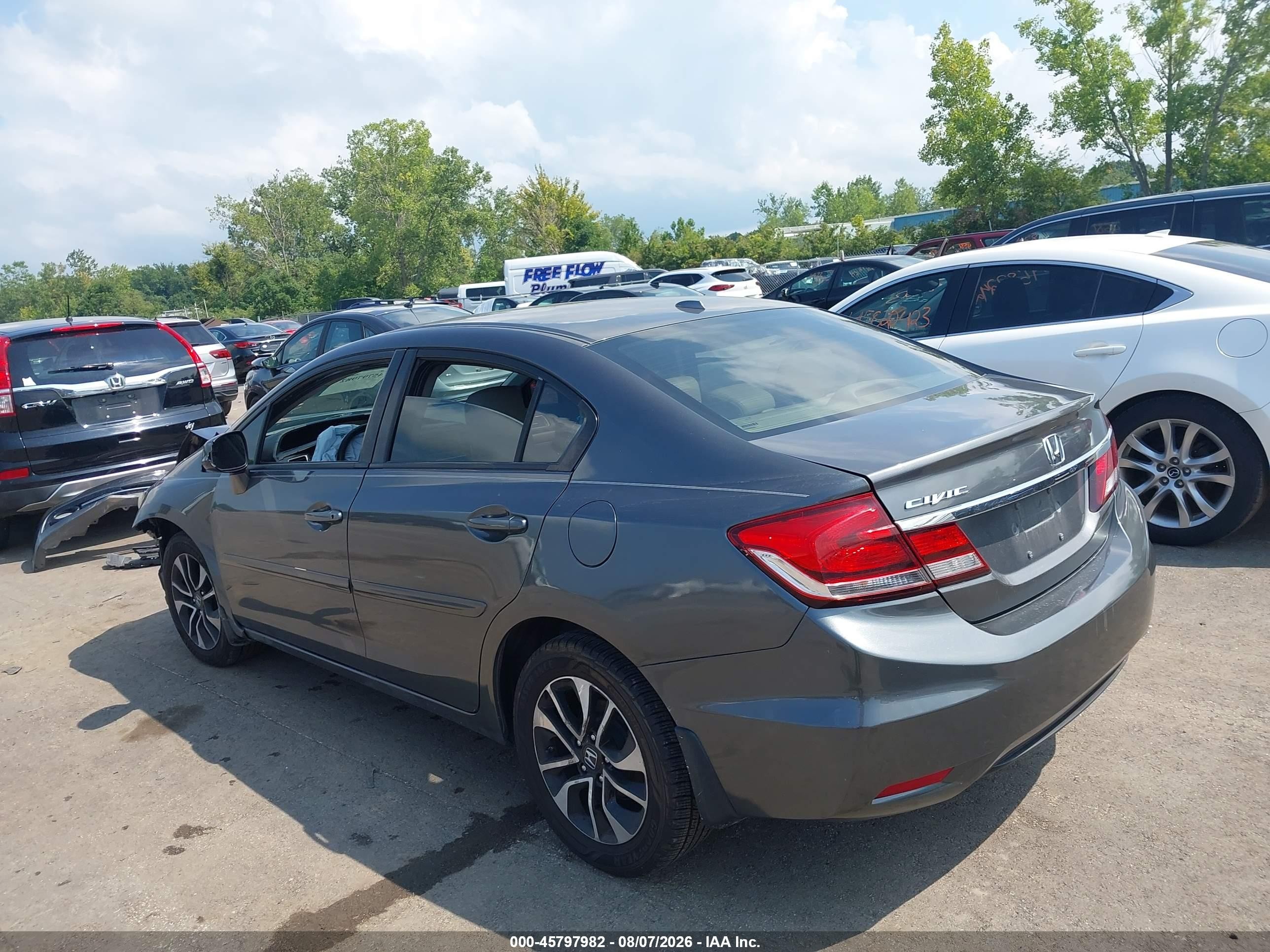 2013 Honda Civic Ex-l Gray vin: 2HGFB2F9XDH509411