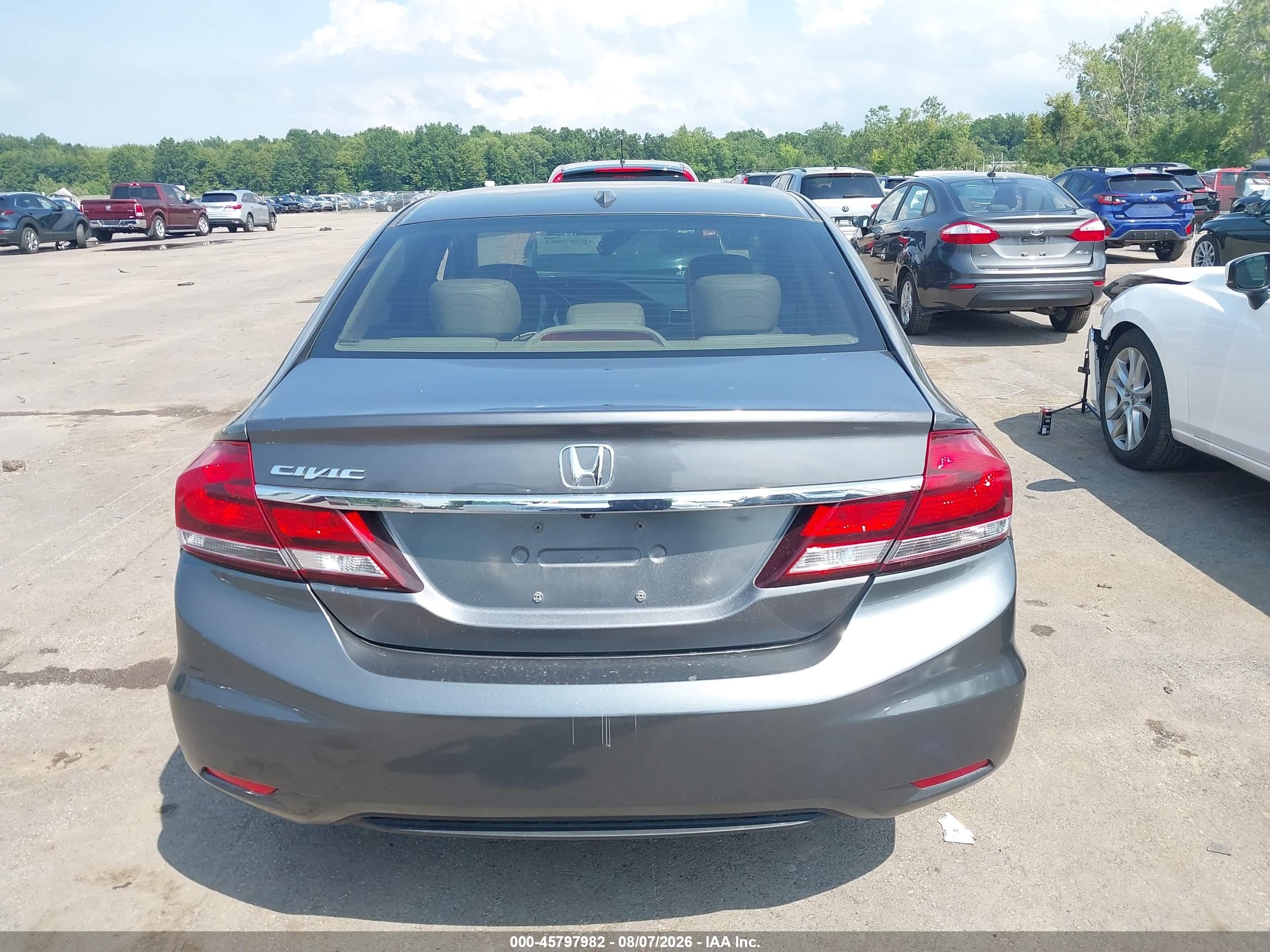 2013 Honda Civic Ex-l Gray vin: 2HGFB2F9XDH509411