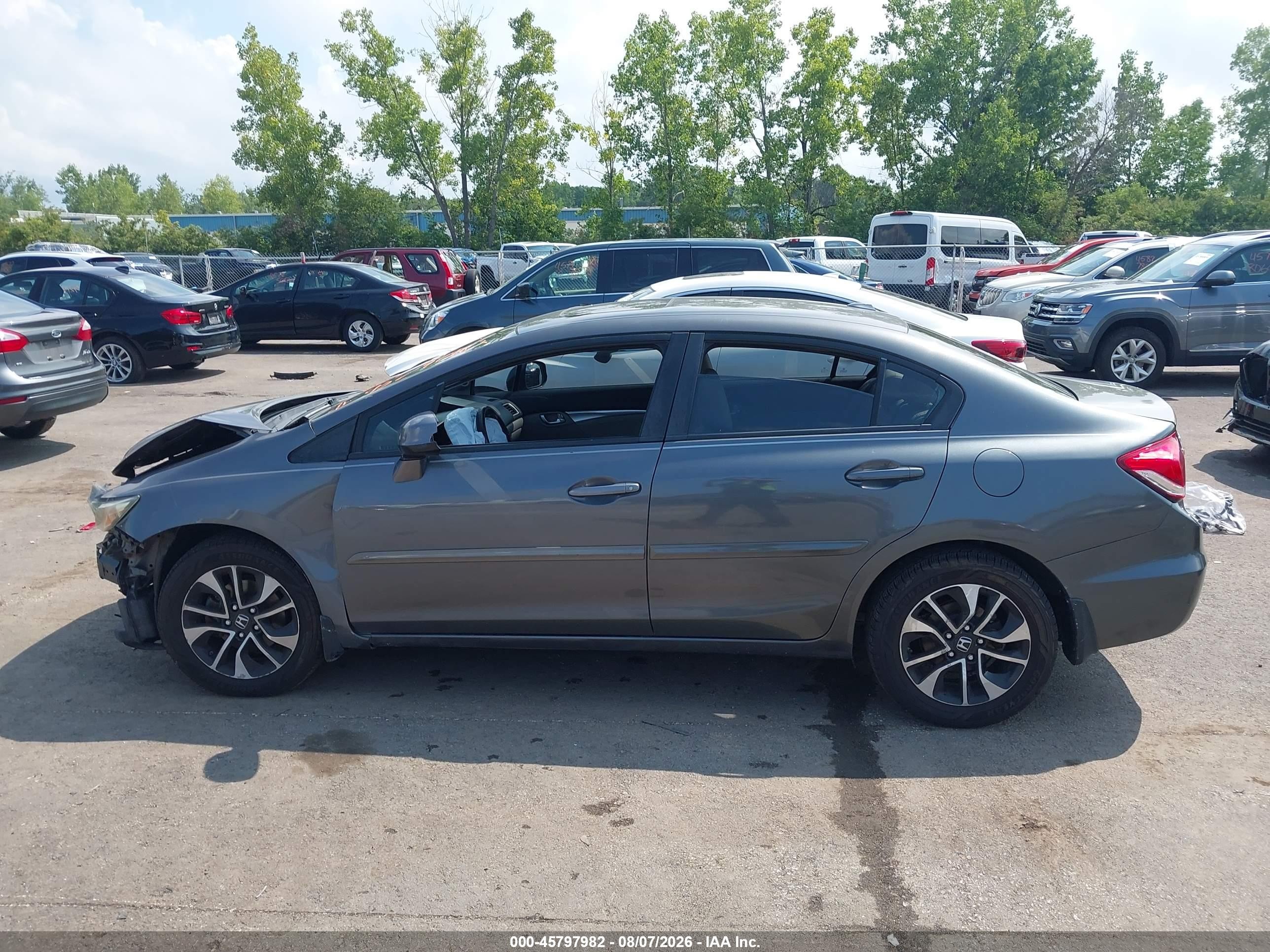 2013 Honda Civic Ex-l Gray vin: 2HGFB2F9XDH509411