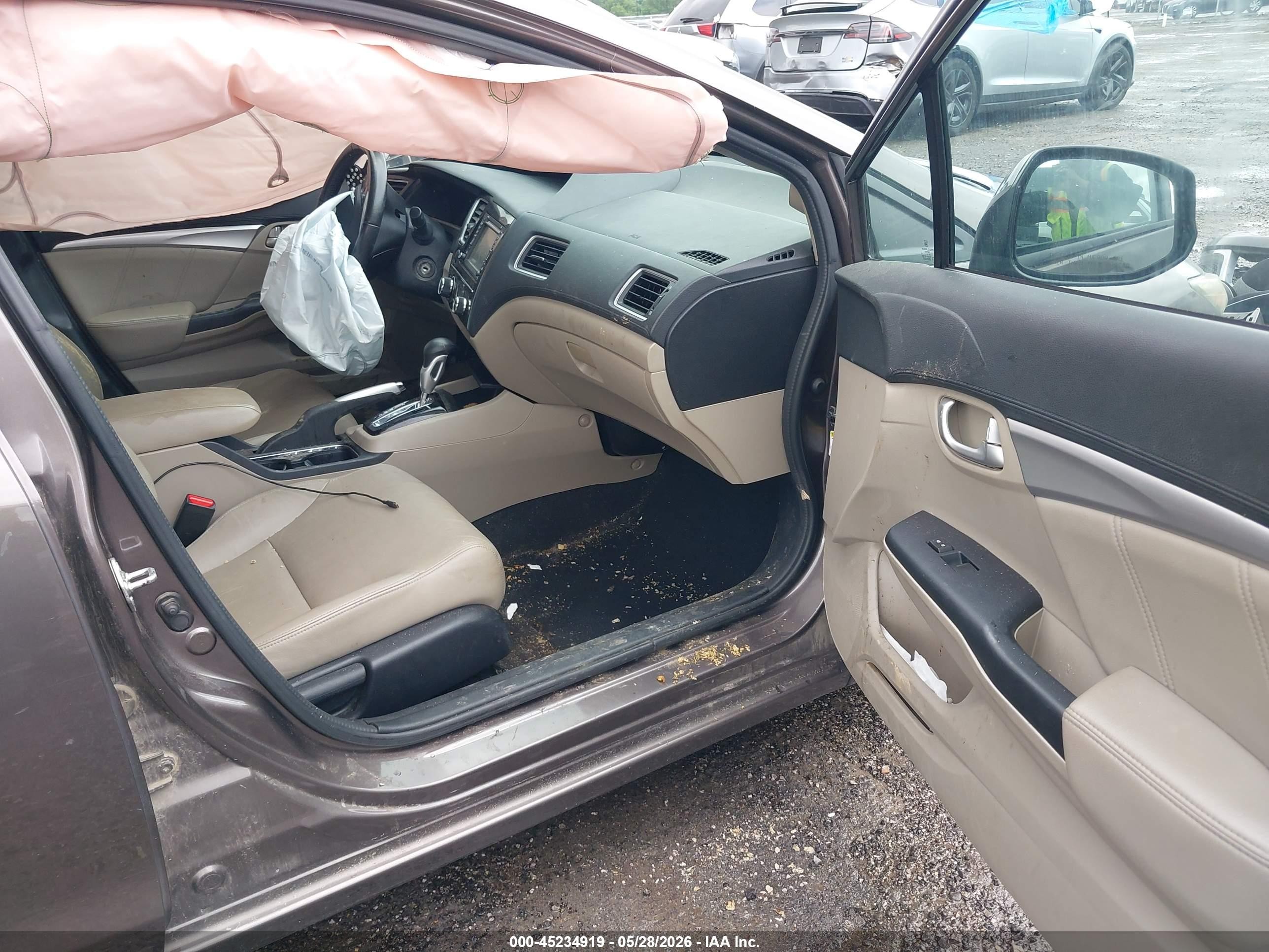 2013 Honda Civic Ex-l Gray vin: 2HGFB2F9XDH526242